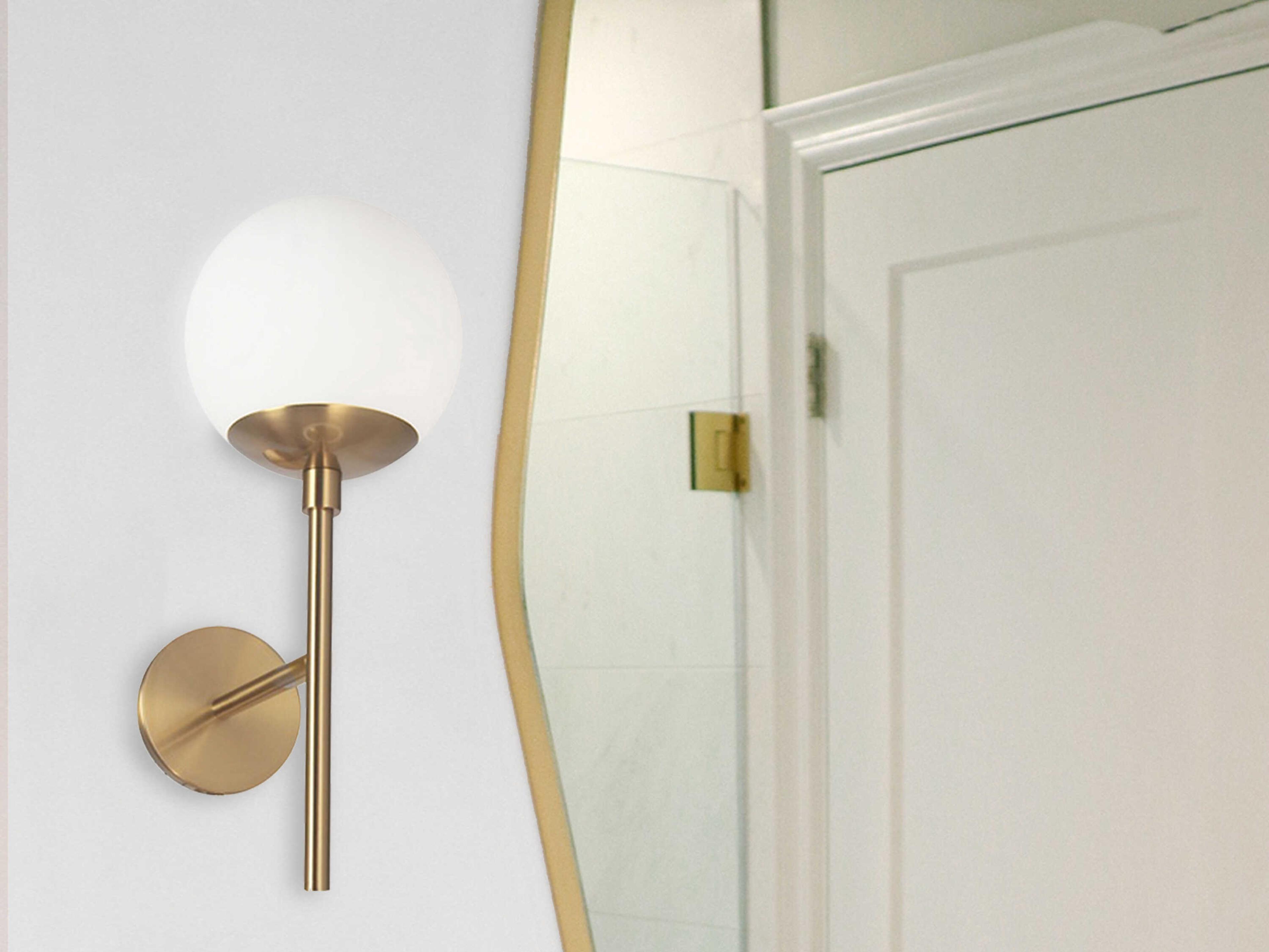 Dainolite Dayana 1-Light Aged Brass Wall Sconce