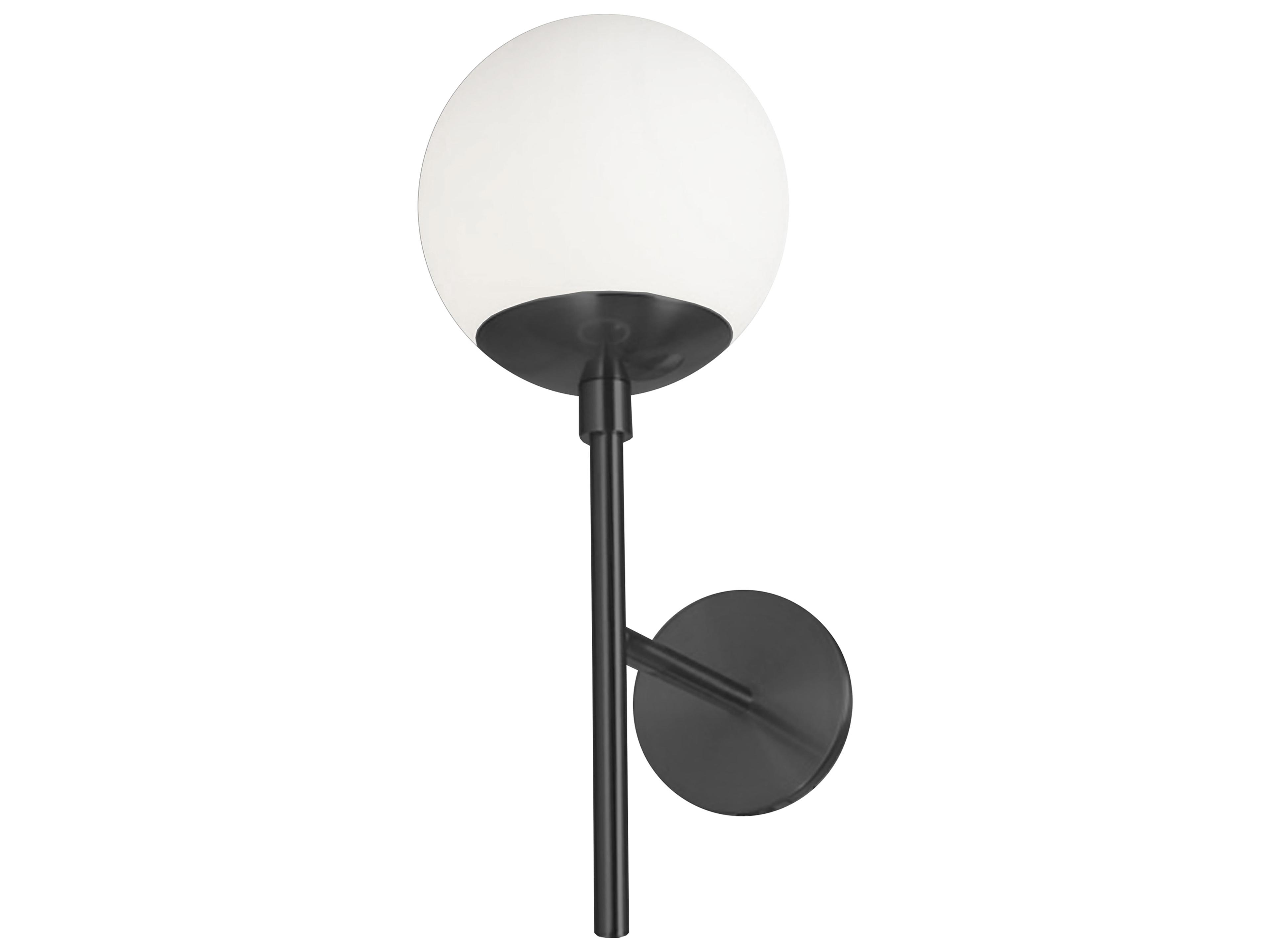 Dayana 1-Light Matte Black Wall Sconce