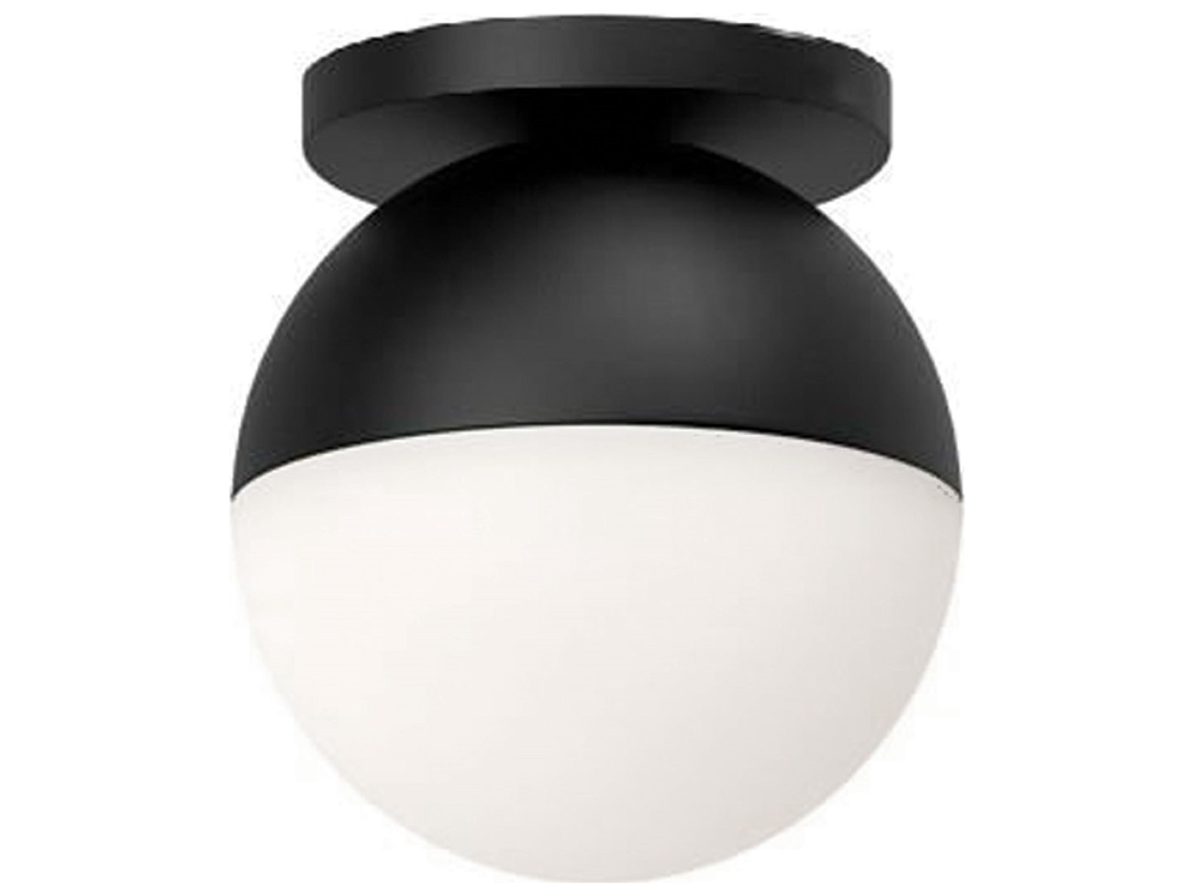 Dayana 1-Light Matte Black Globe Flush Mount