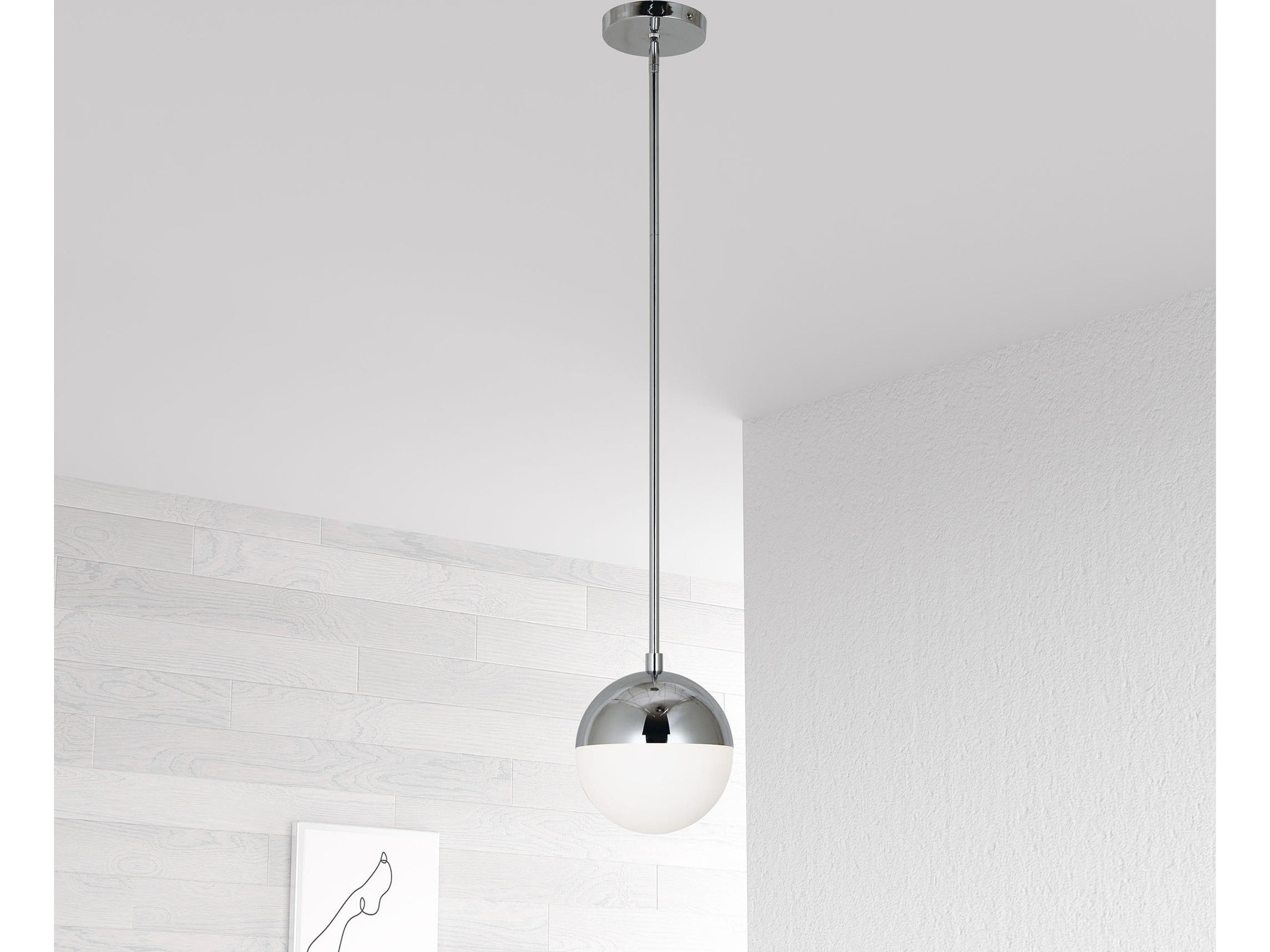 Dainolite Dayana 1-Light Polished Chrome Globe Mini Pendant
