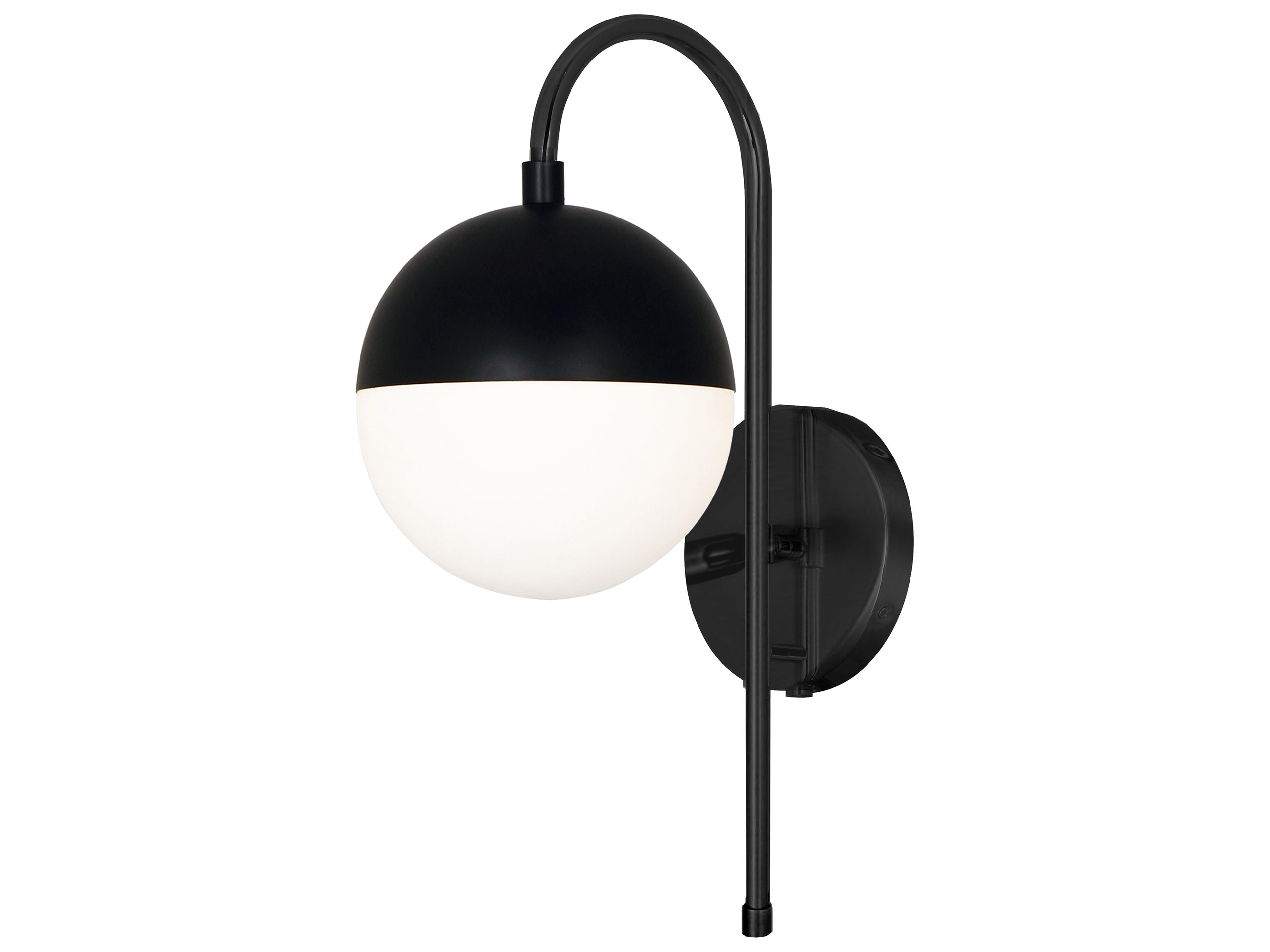 Dayana 1-Light Matte Black Wall Sconce