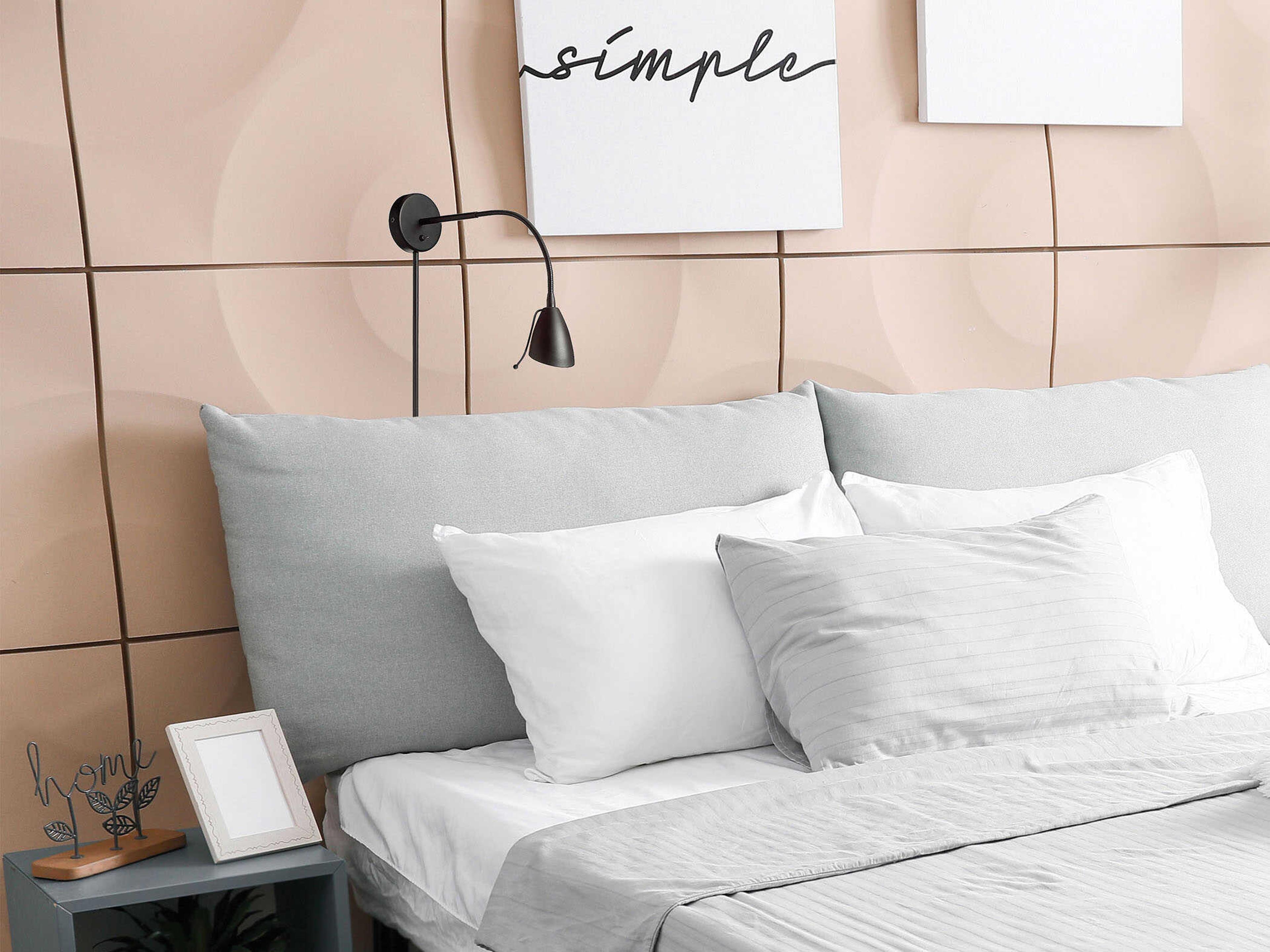 Dainolite Windford 1-Light Matte Black Swing Wall Sconce