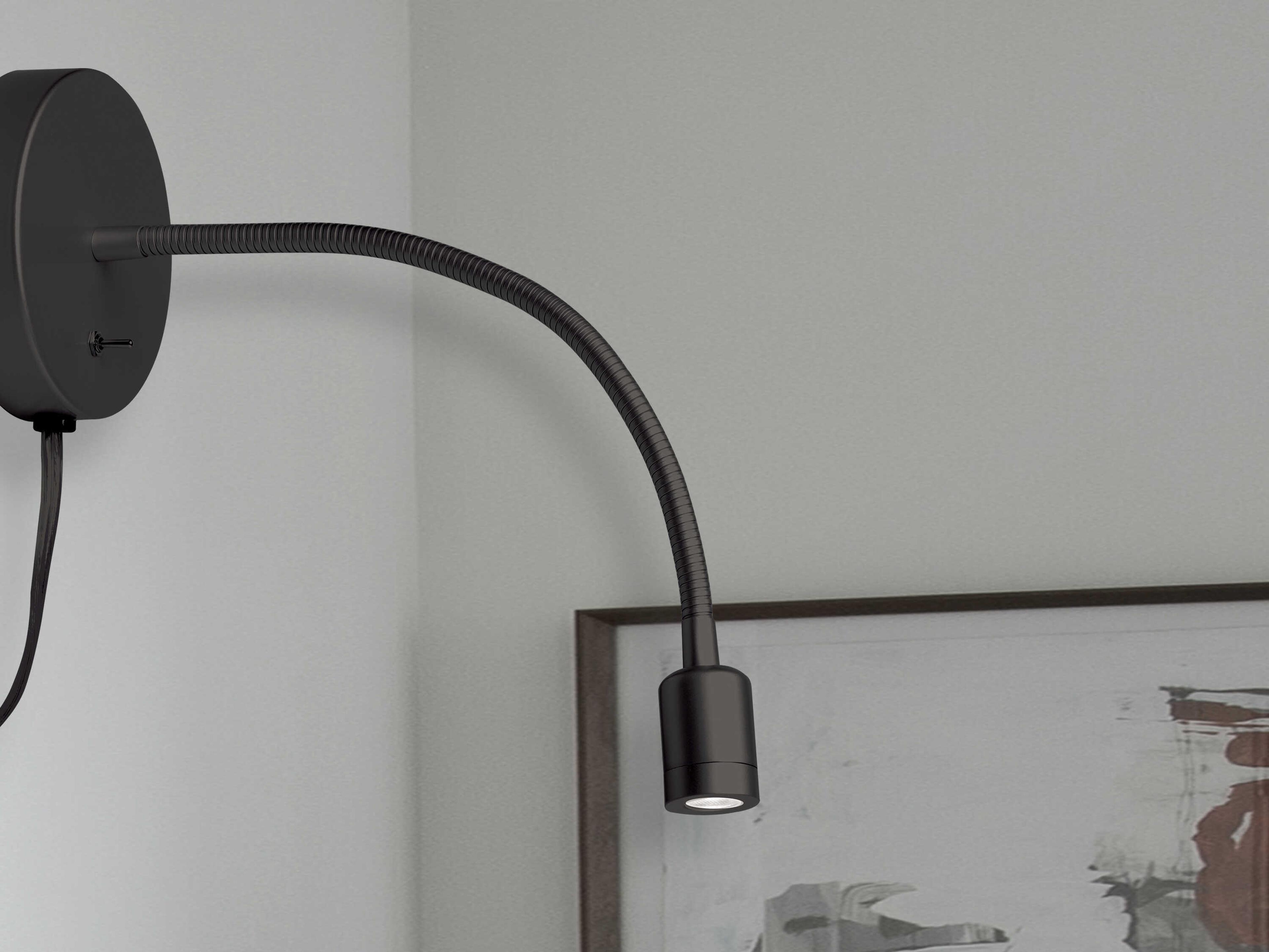 Dainolite Wynne 1-Light Matte Black Wall Sconce