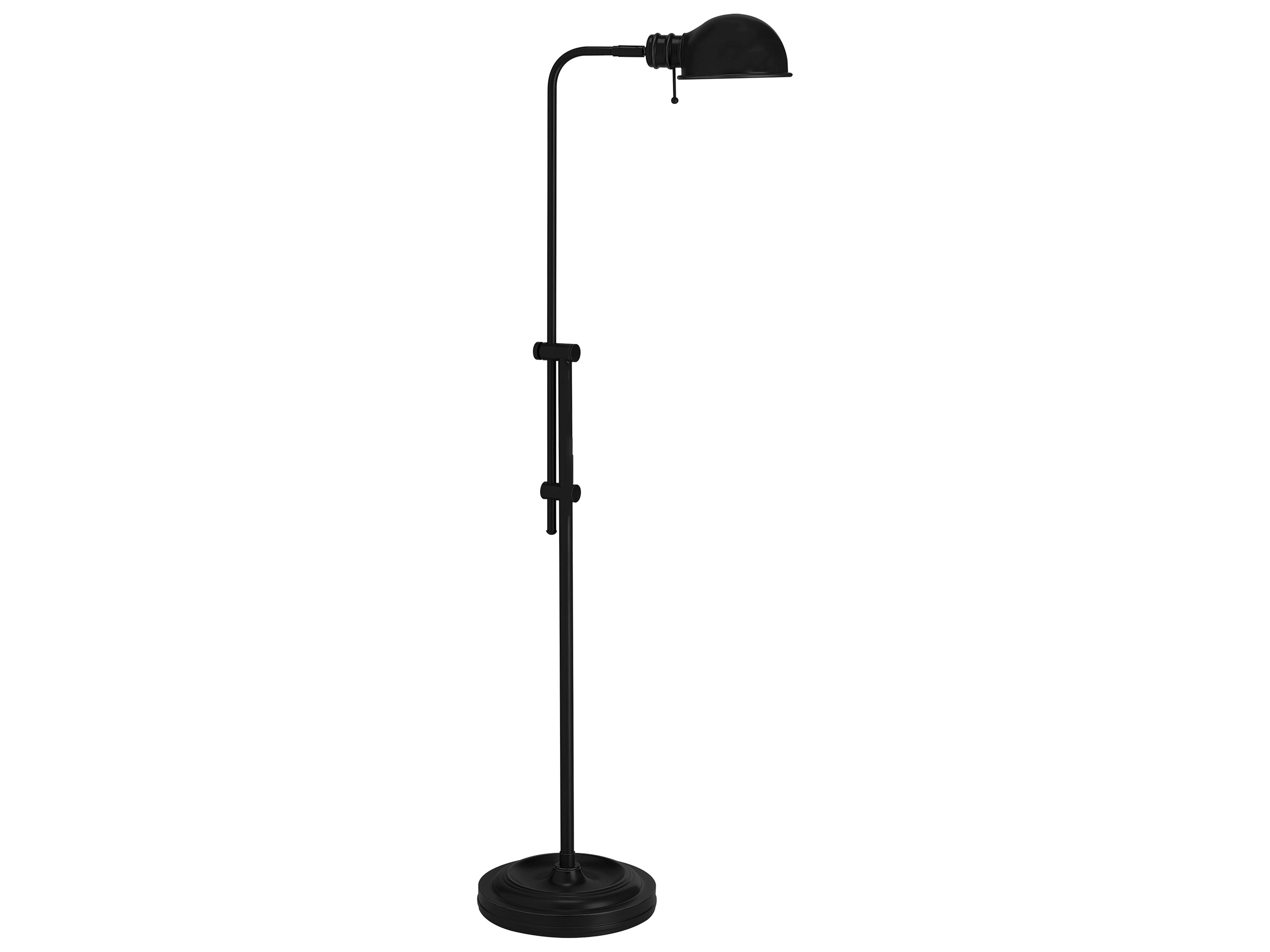 Fedora Pharmacy Floor Lamp Adjustable Matte Black