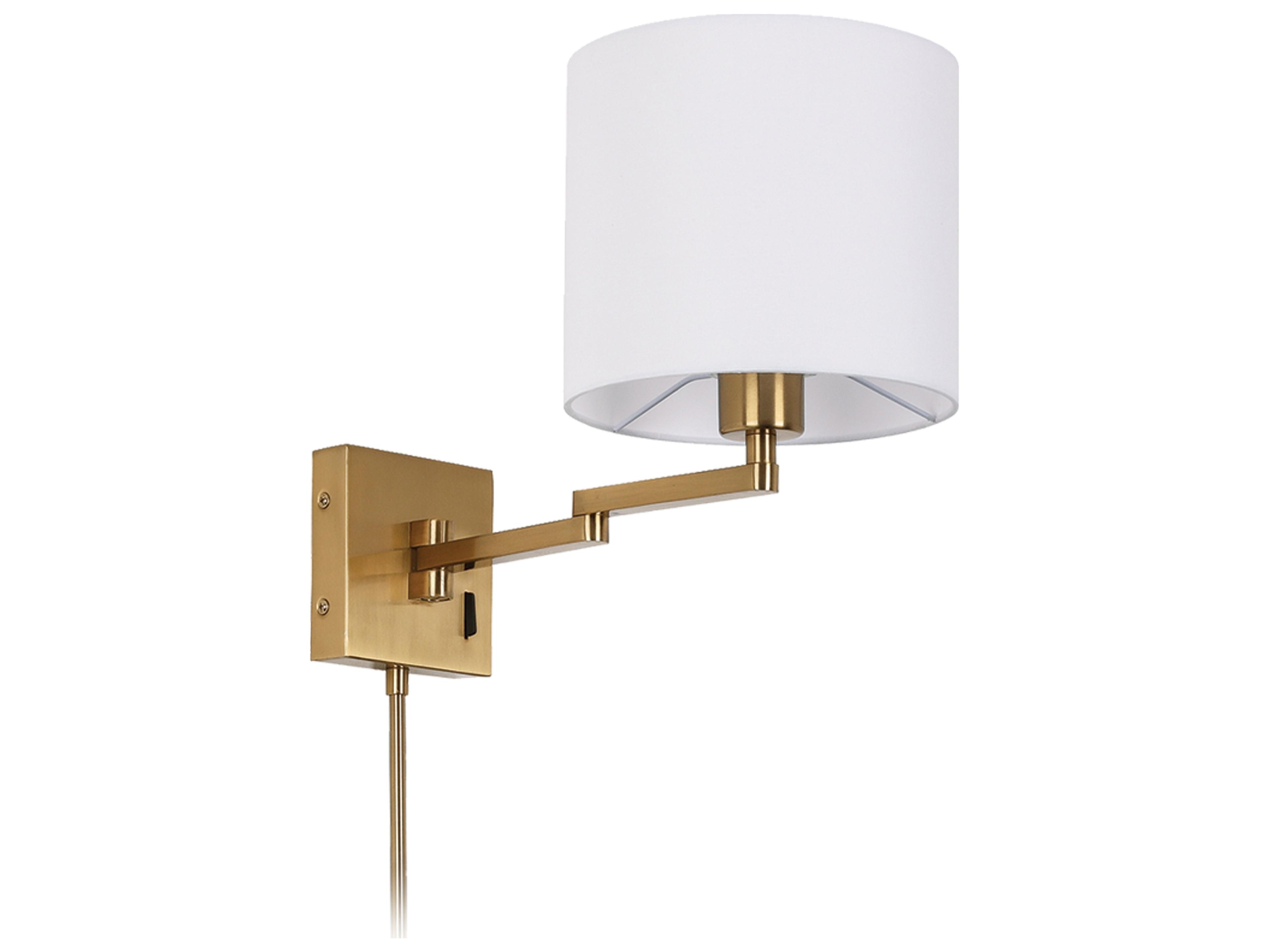 1-Light Aged Brass Swing Wall Sconce