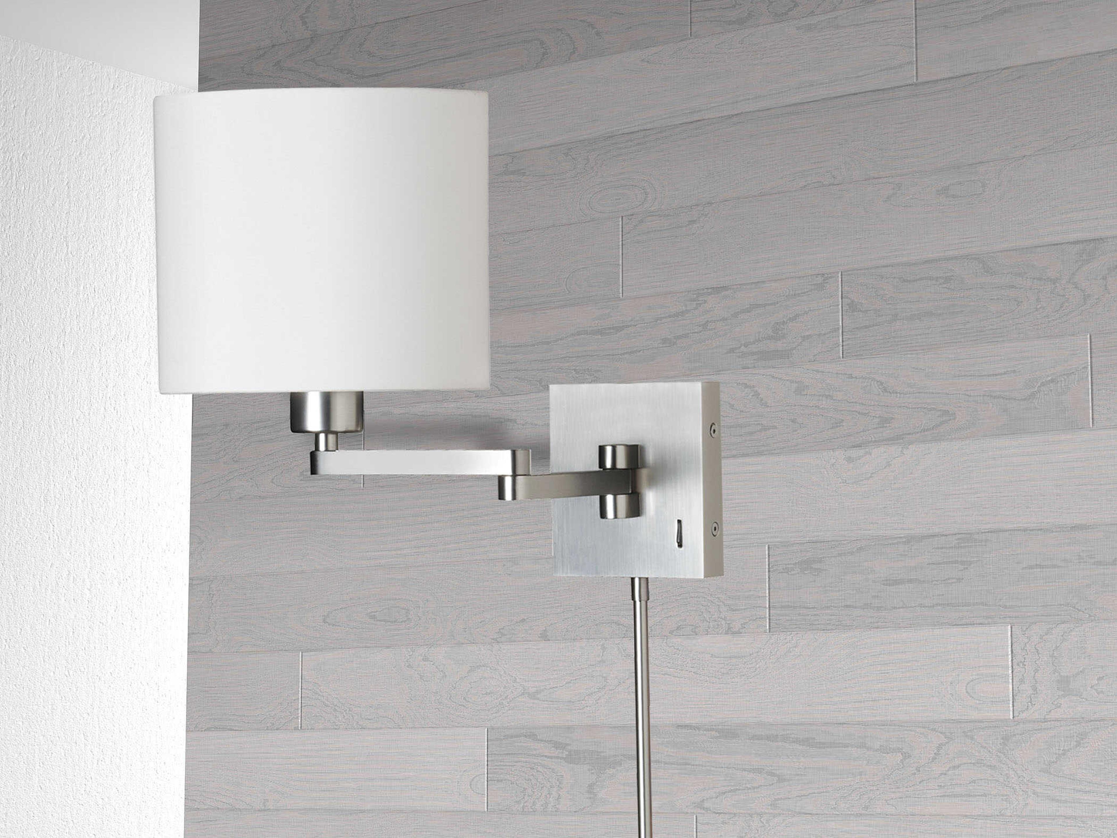 Dainolite 1-Light Satin Chrome Swing Wall Sconce