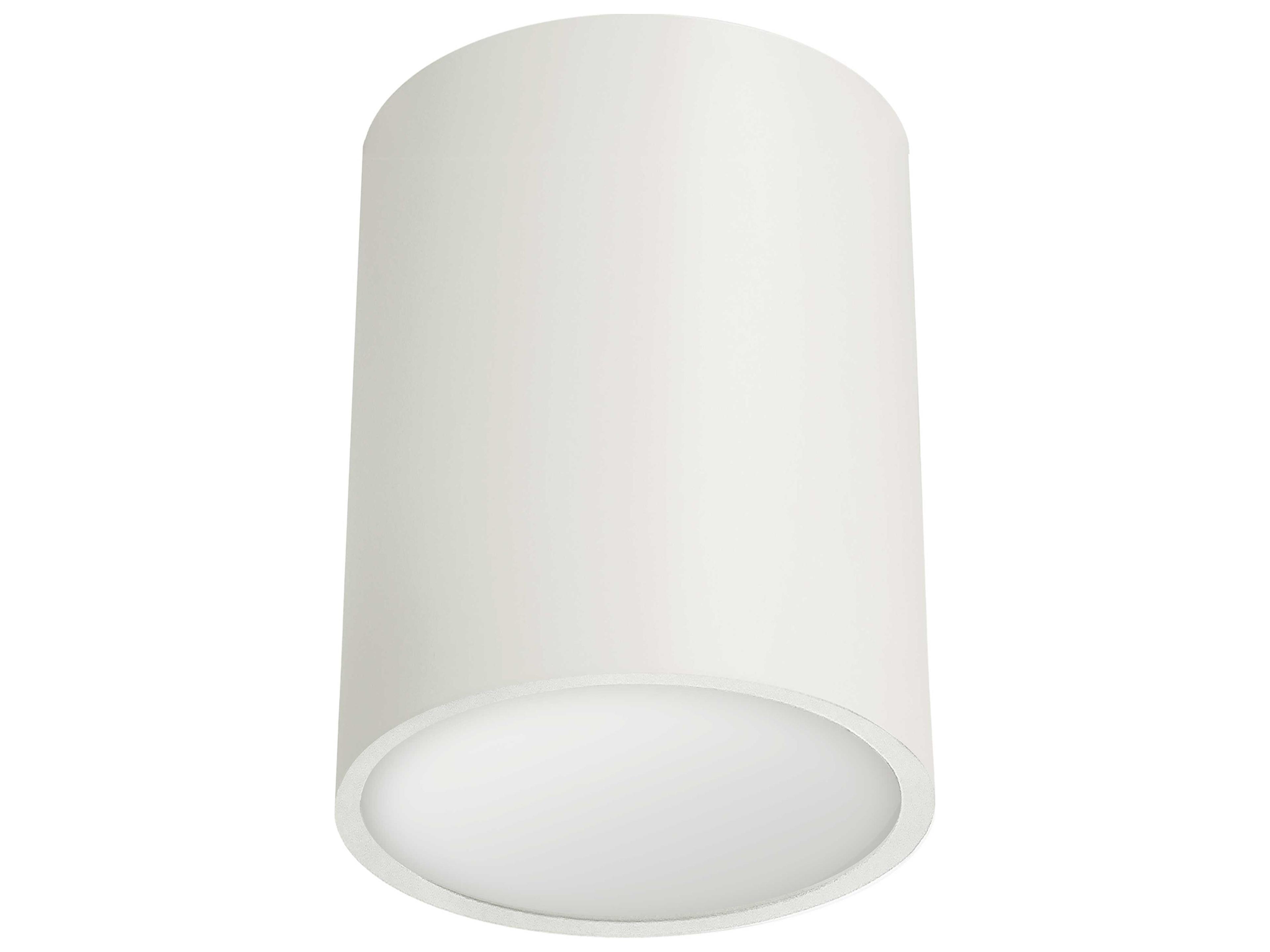 Echo 1-Light Matte White Cylinder Flush Mount