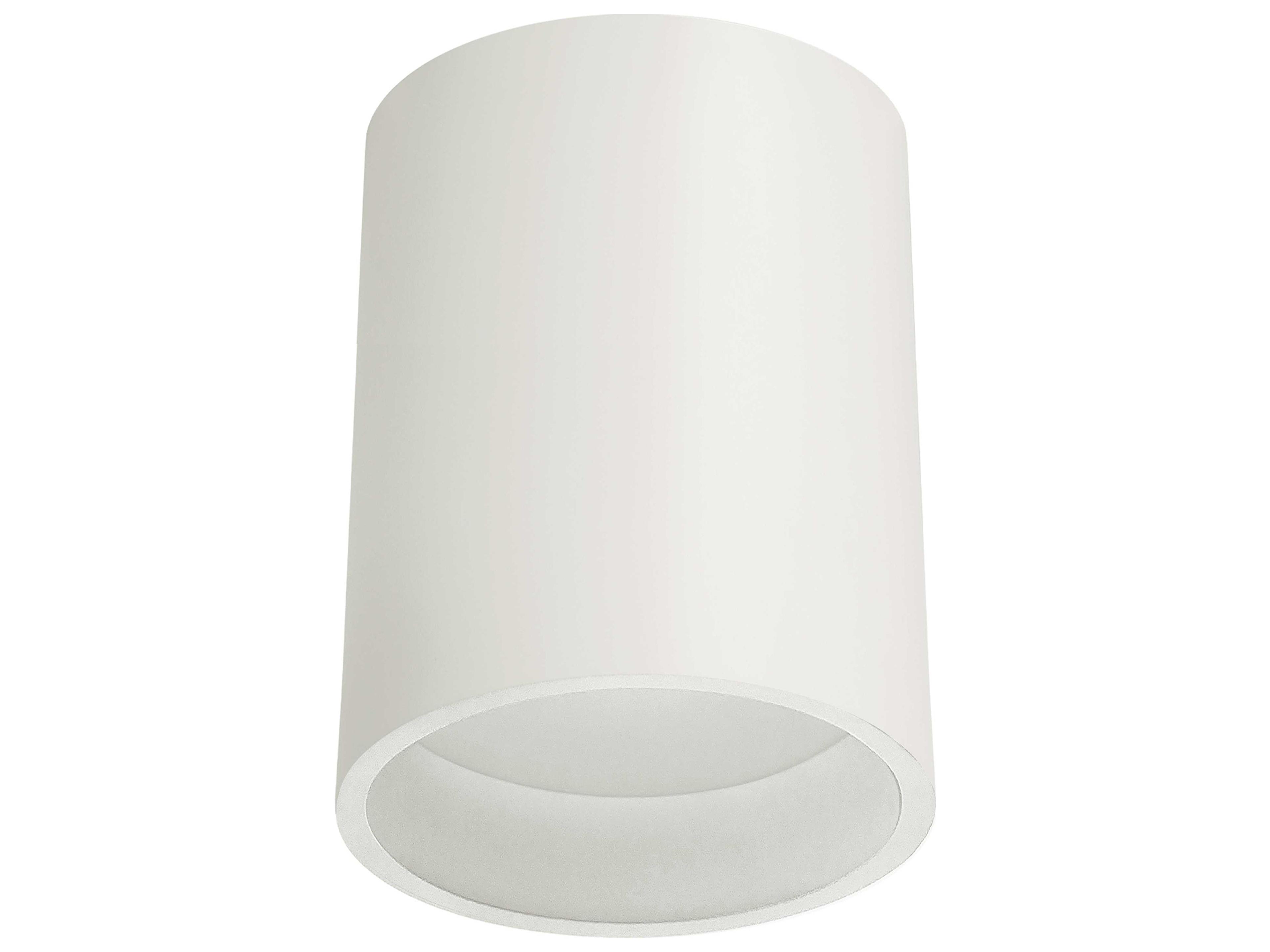 Dainolite Echo 1-Light Matte White Cylinder Flush Mount