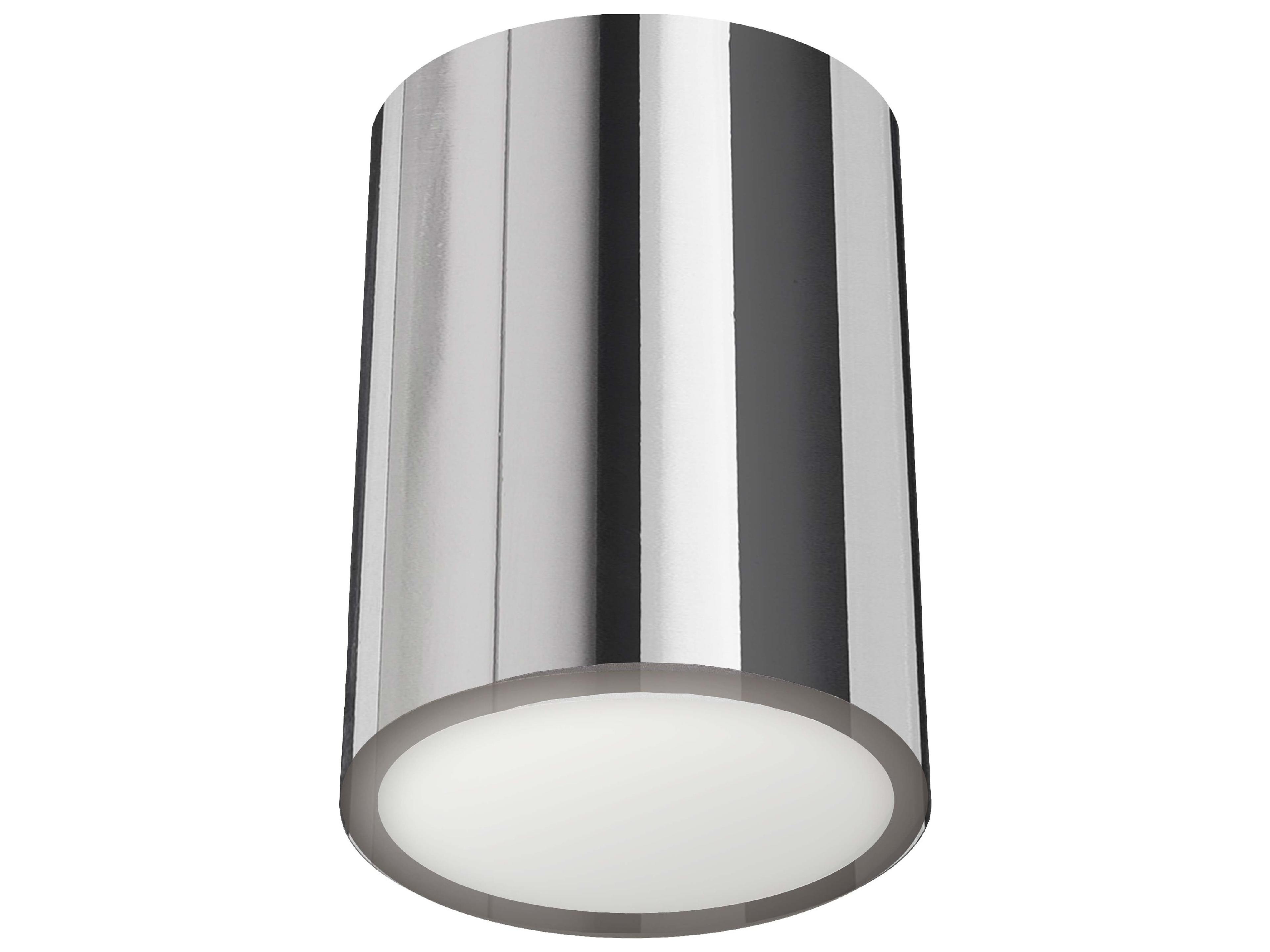 Echo 1-Light Polished Chrome Cylinder Flush Mount