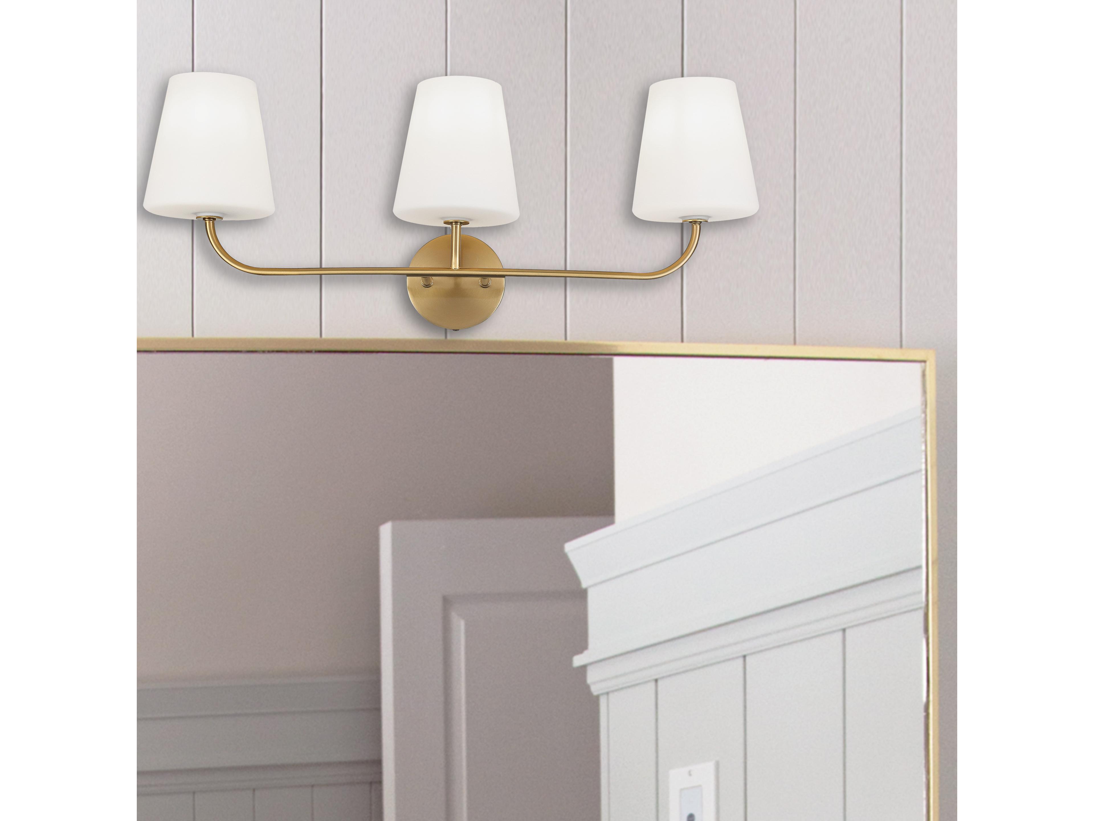 Dainolite Eleanor 3-Light Aged Brass Vanity Light