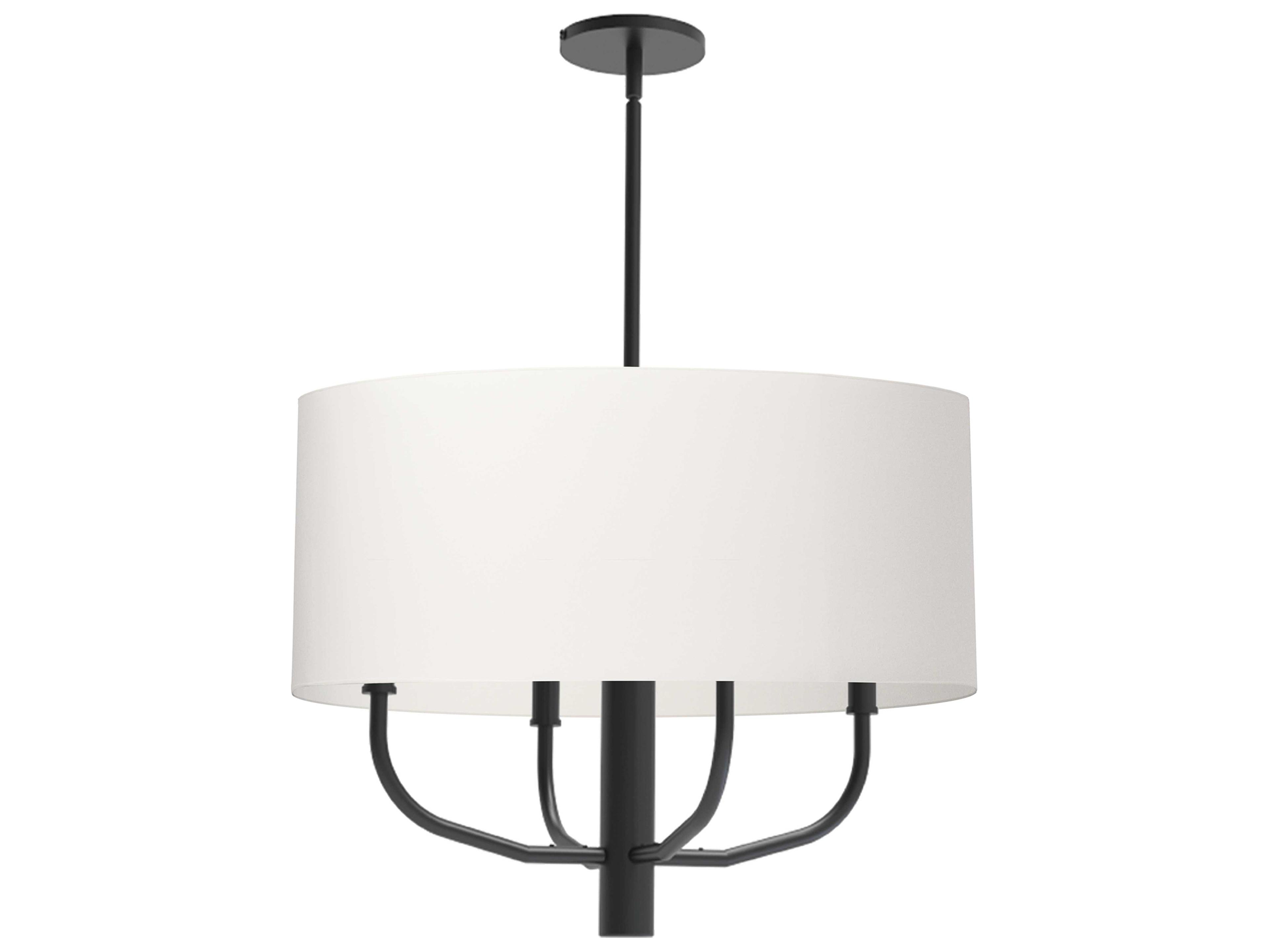 Eleanor 4-Light Matte Black Drum Chandelier