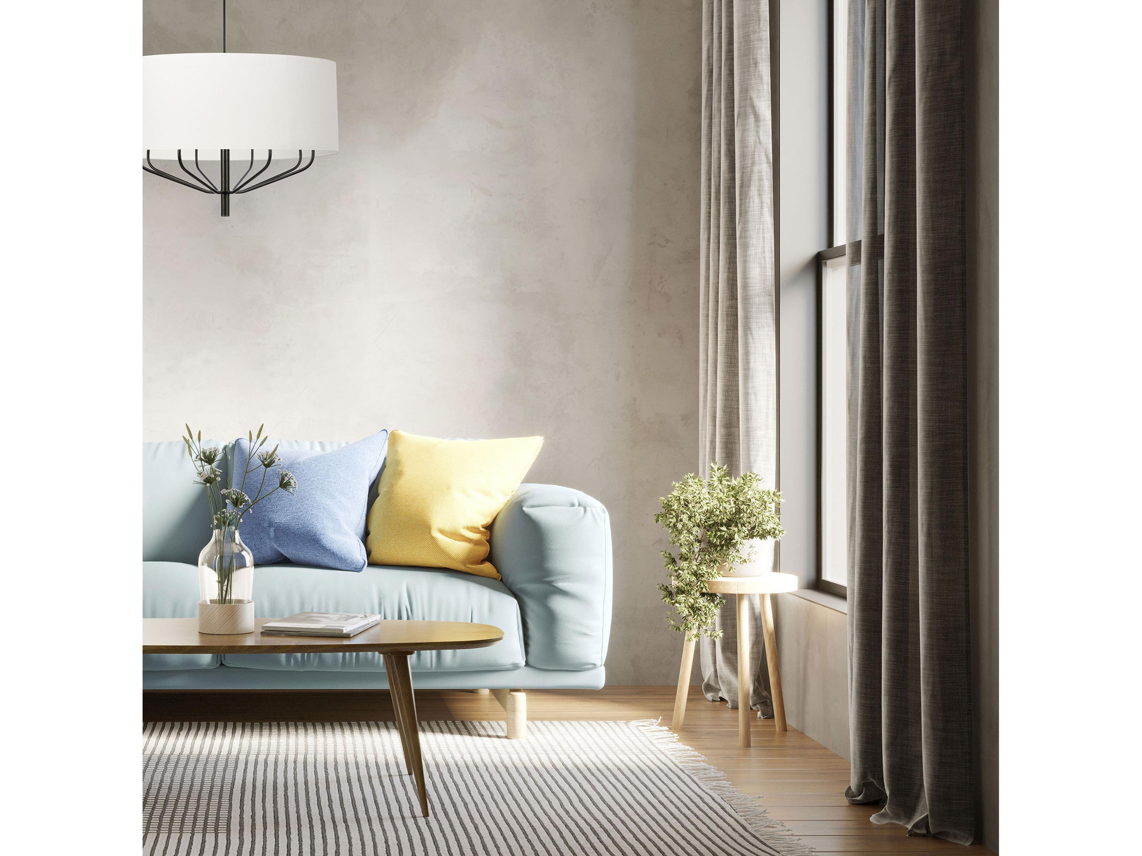 Dainolite Eleanor 8-Light Matte Black Drum Chandelier