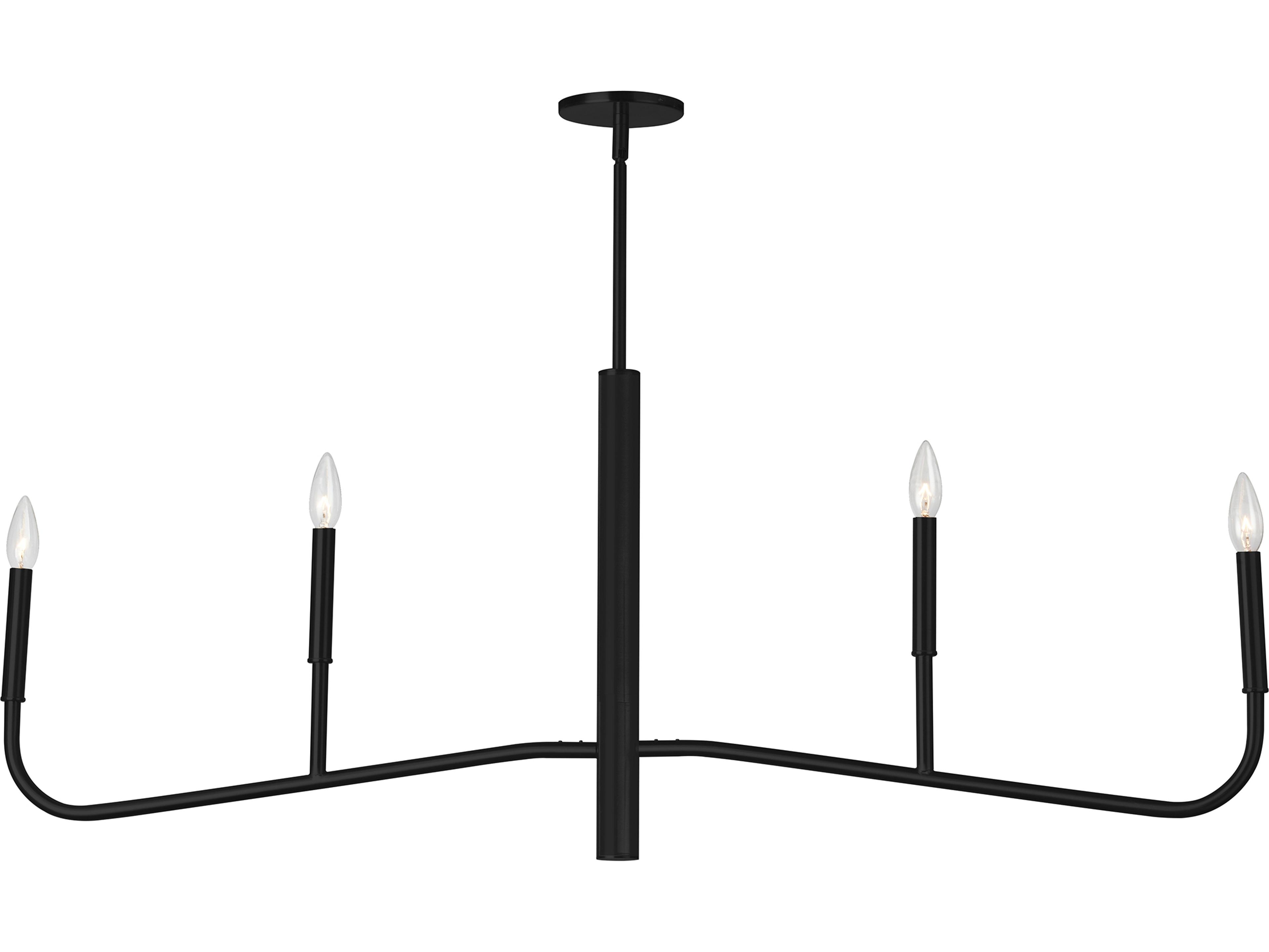 Eleanor 4-Light Matte Black Island Pendant