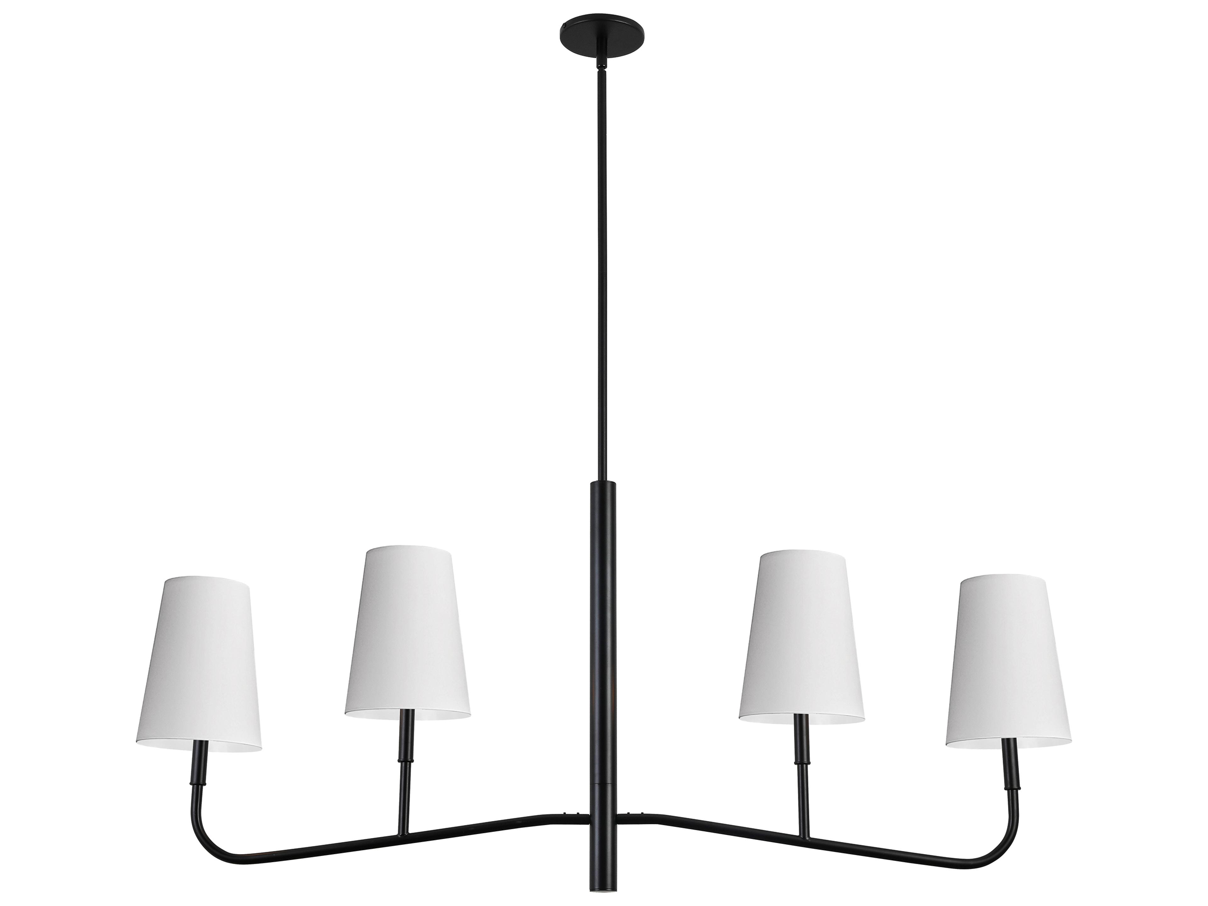 Eleanor 4-Light Matte Black Linear Island Pendant