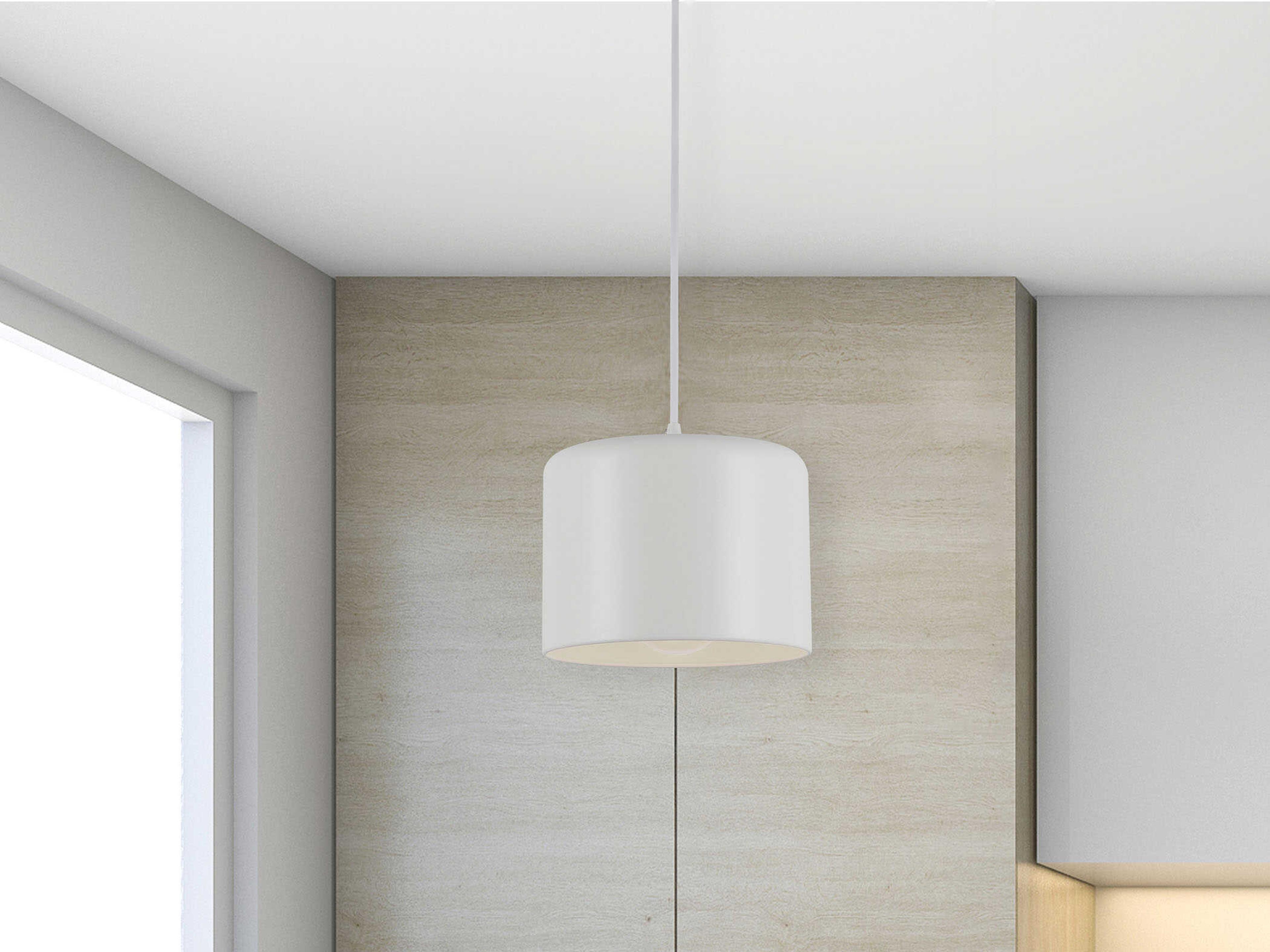 Dainolite Emilia 1-Light Matte White Dome Mini Pendant