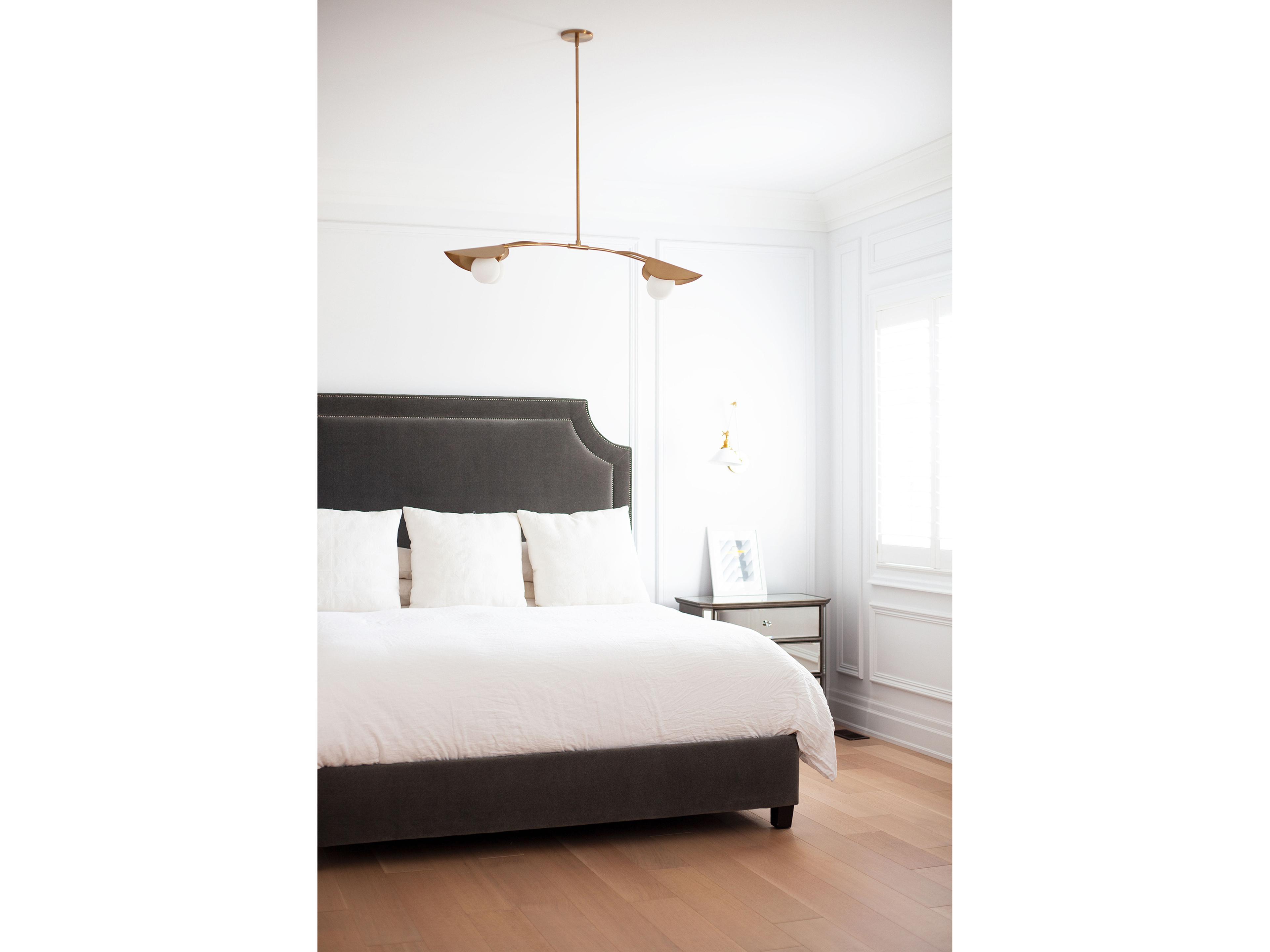 Dainolite Emma 4-Light Aged Brass Linear Island Pendant