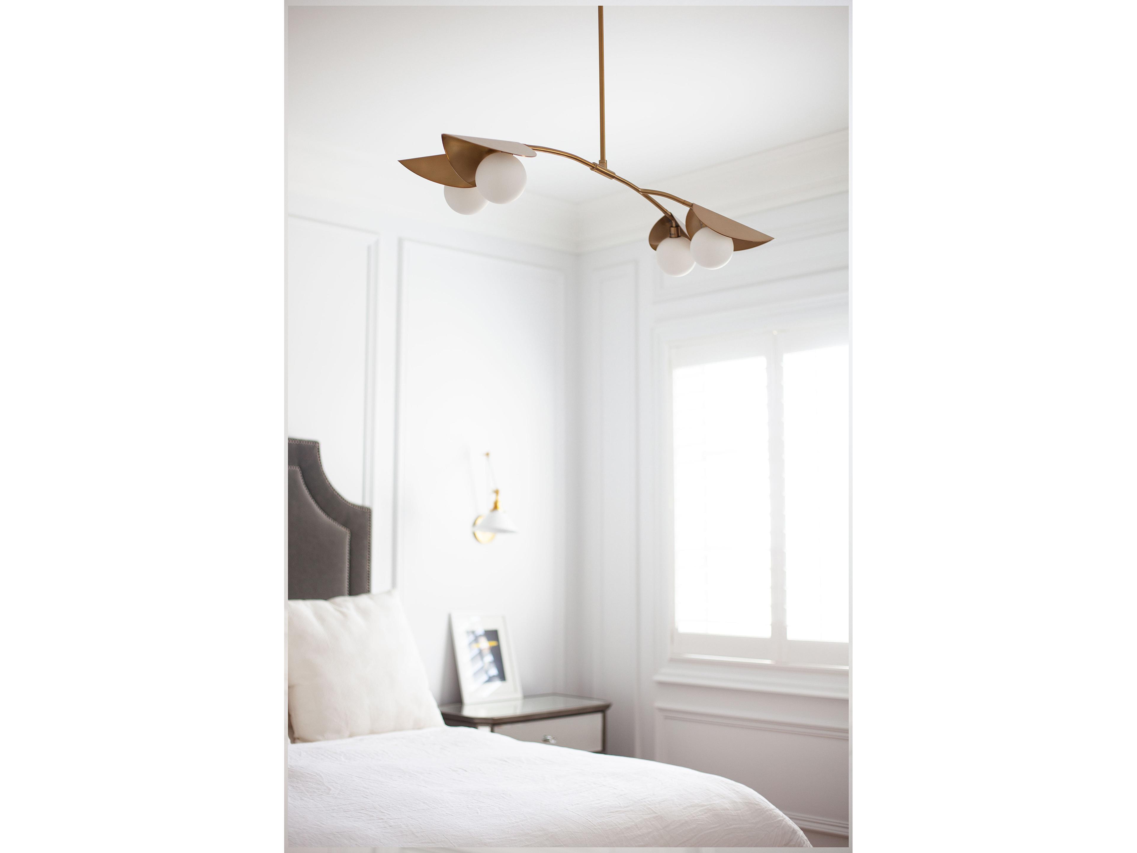 Dainolite Emma 4-Light Aged Brass Linear Island Pendant