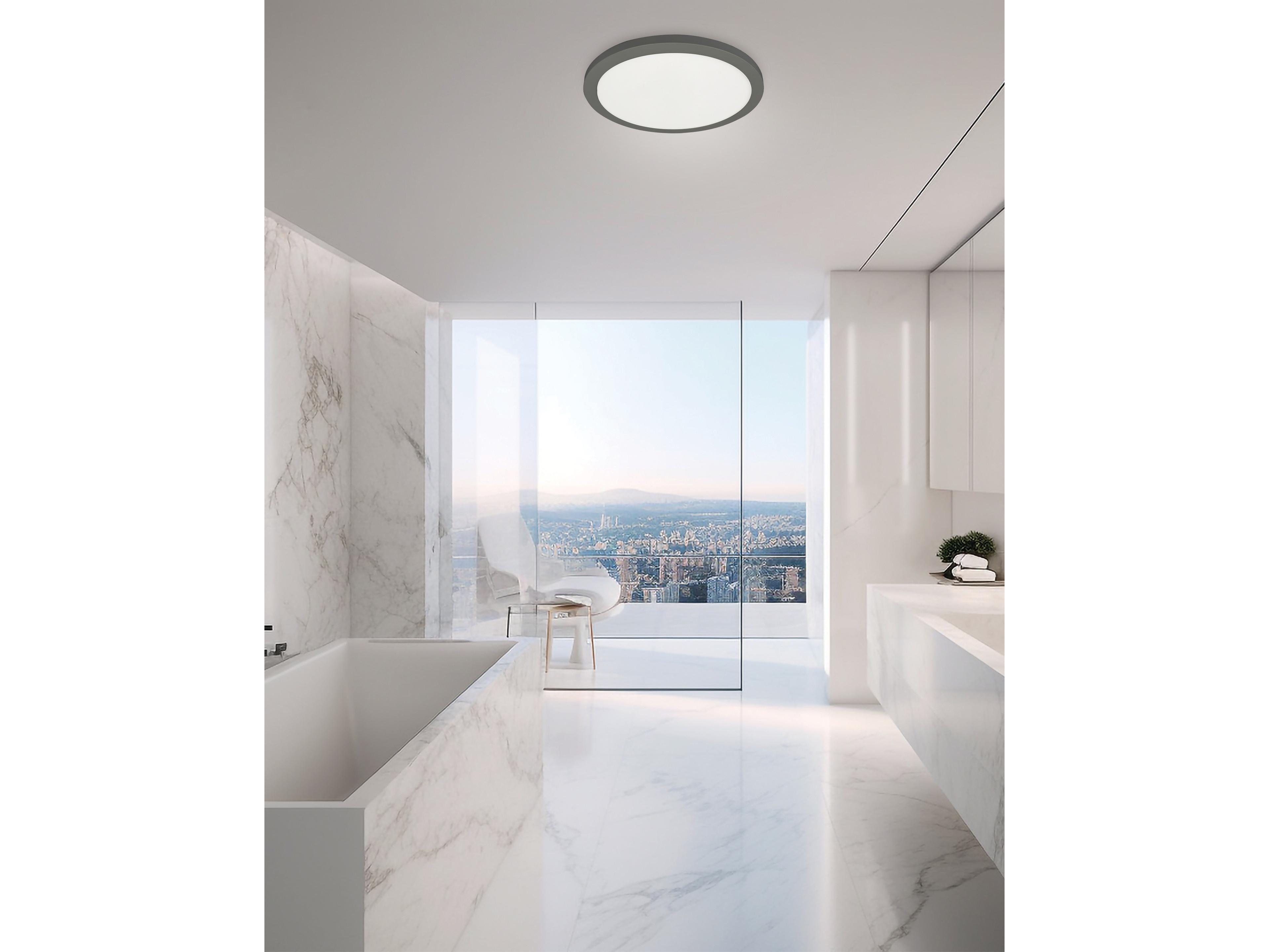 Dainolite Franchesa 1-Light Matte Black Round Flush Mount