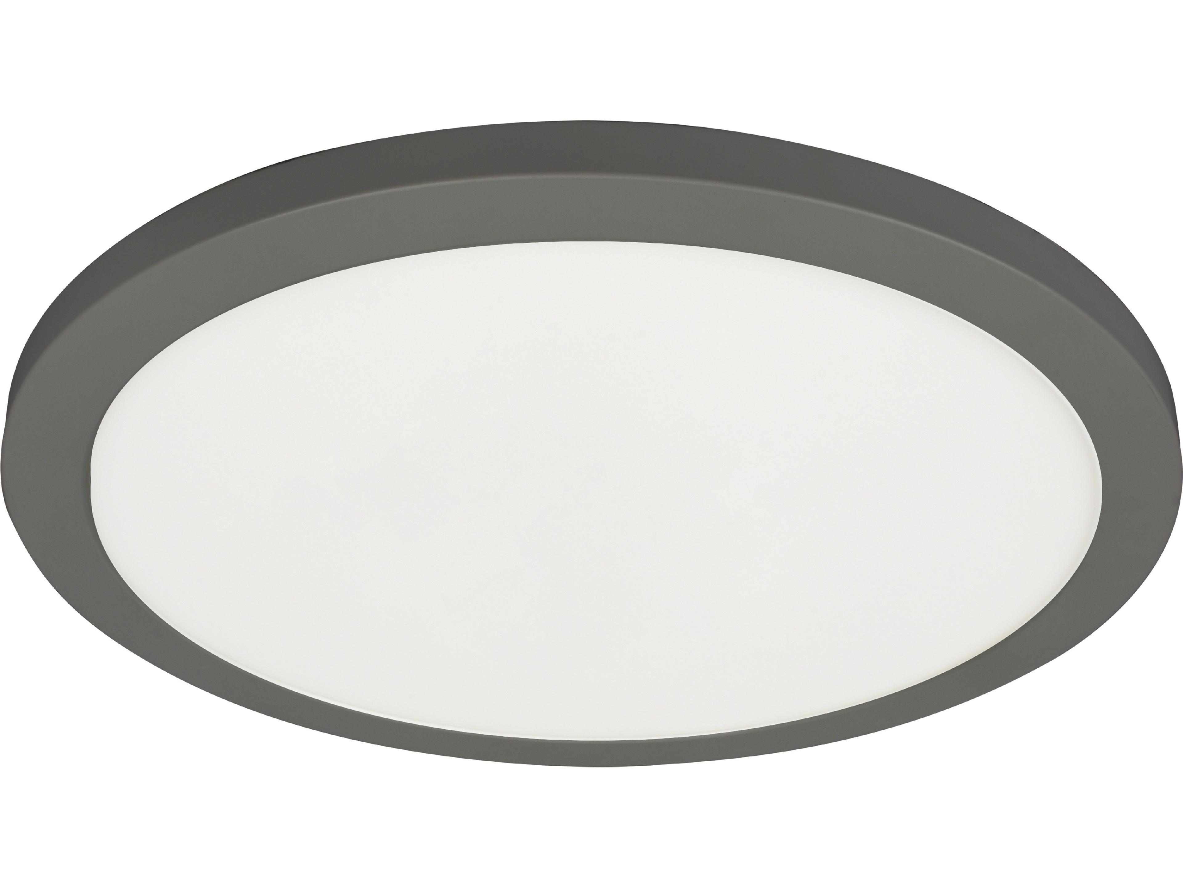 Franchesa 1-Light Matte Black Round Flush Mount