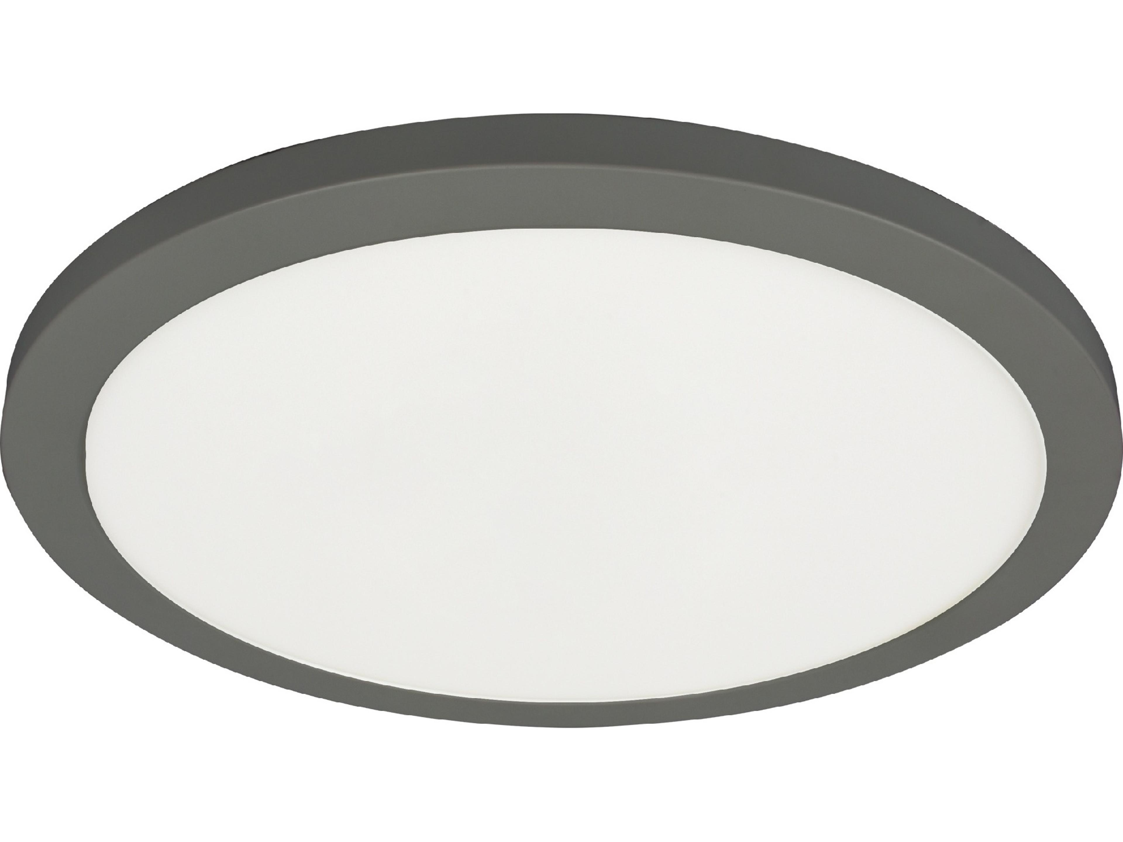 Franchesa 1-Light Matte Black Round Flush Mount