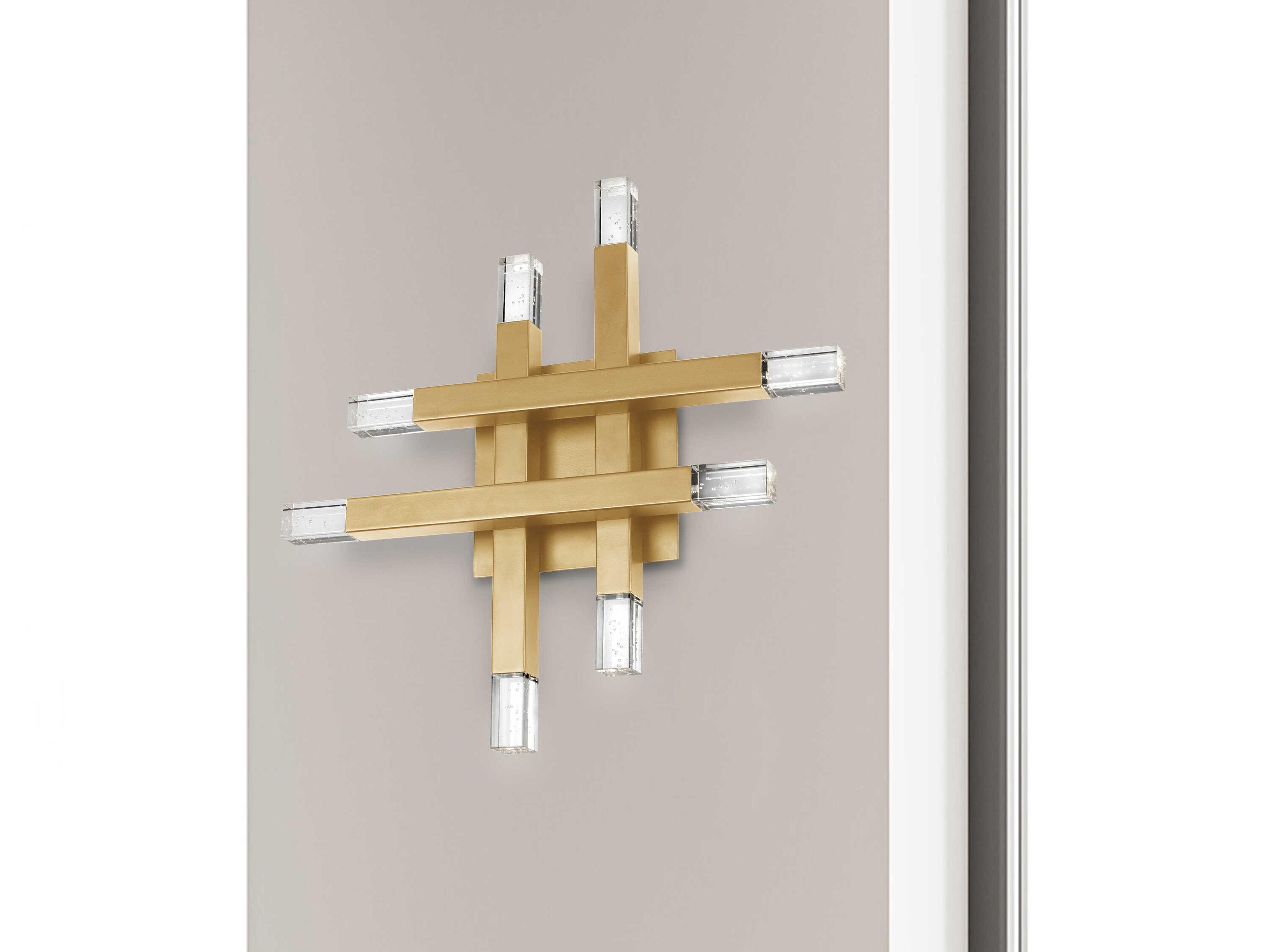 Dainolite Francesca 8-Light Aged Brass Wall Sconce