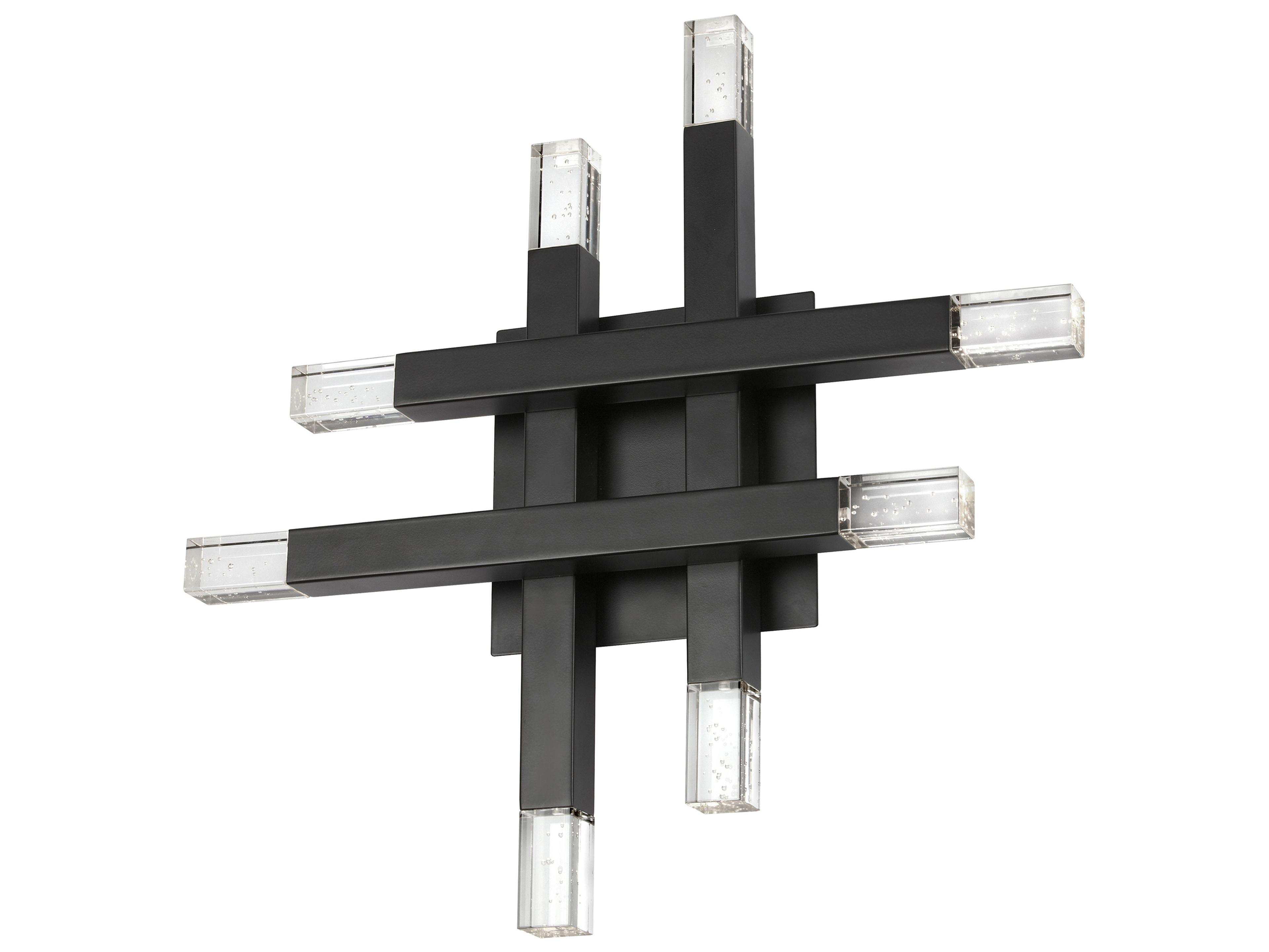 Francesca 8-Light Matte Black Wall Sconce