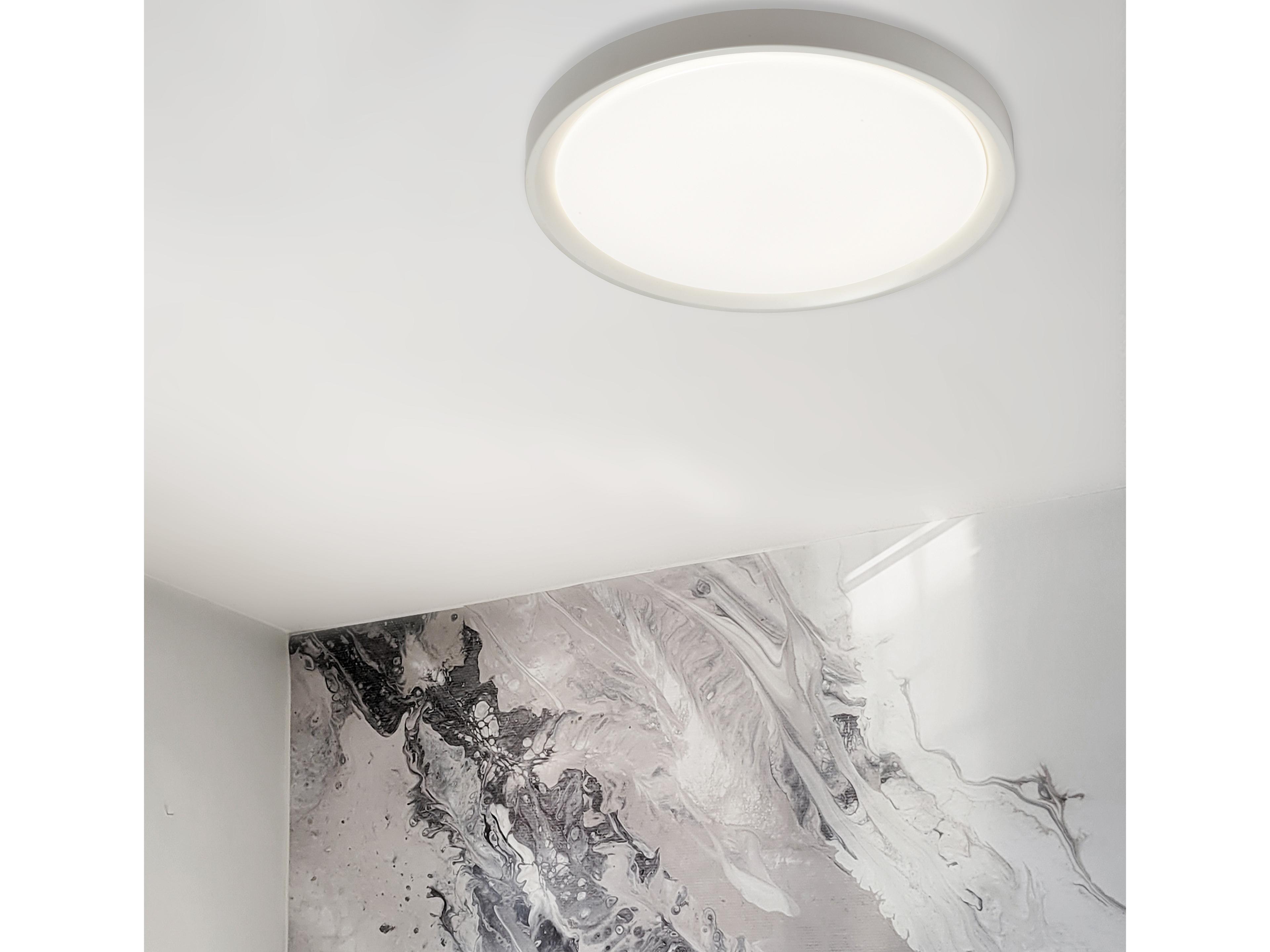 Dainolite Frida 1-Light White Matte Round Flush Mount