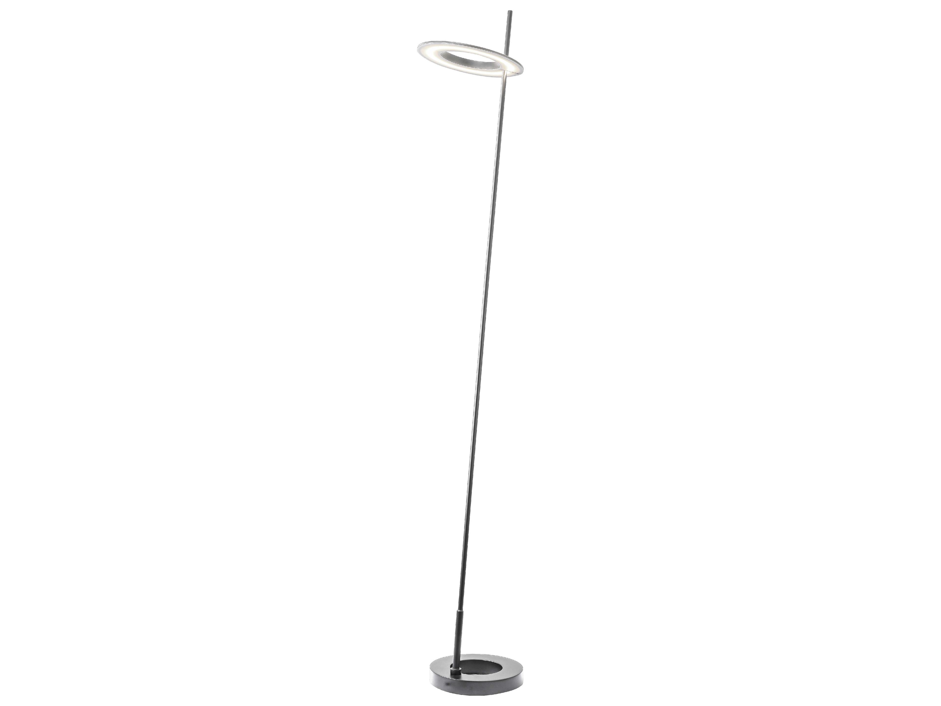 Finley Satin Chrome White Acrylic Floor Lamp
