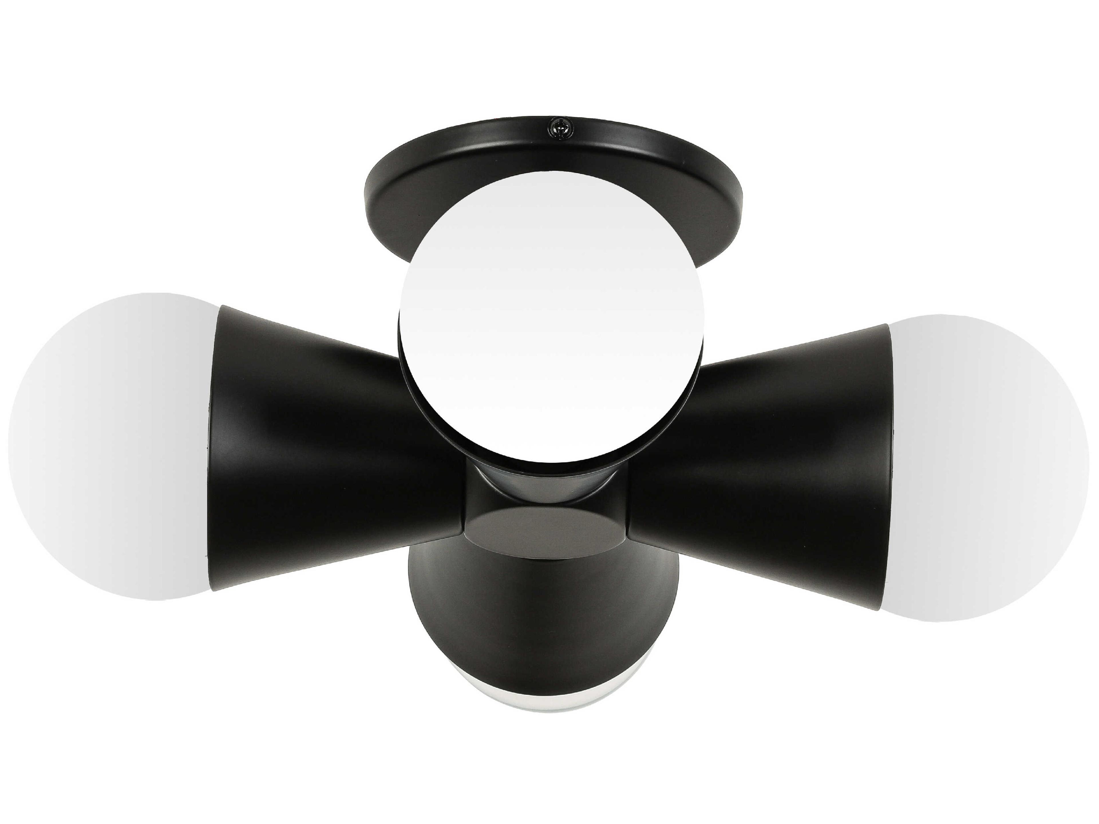 Dainolite Fortuna 4-Light Matte Black Flush Mount