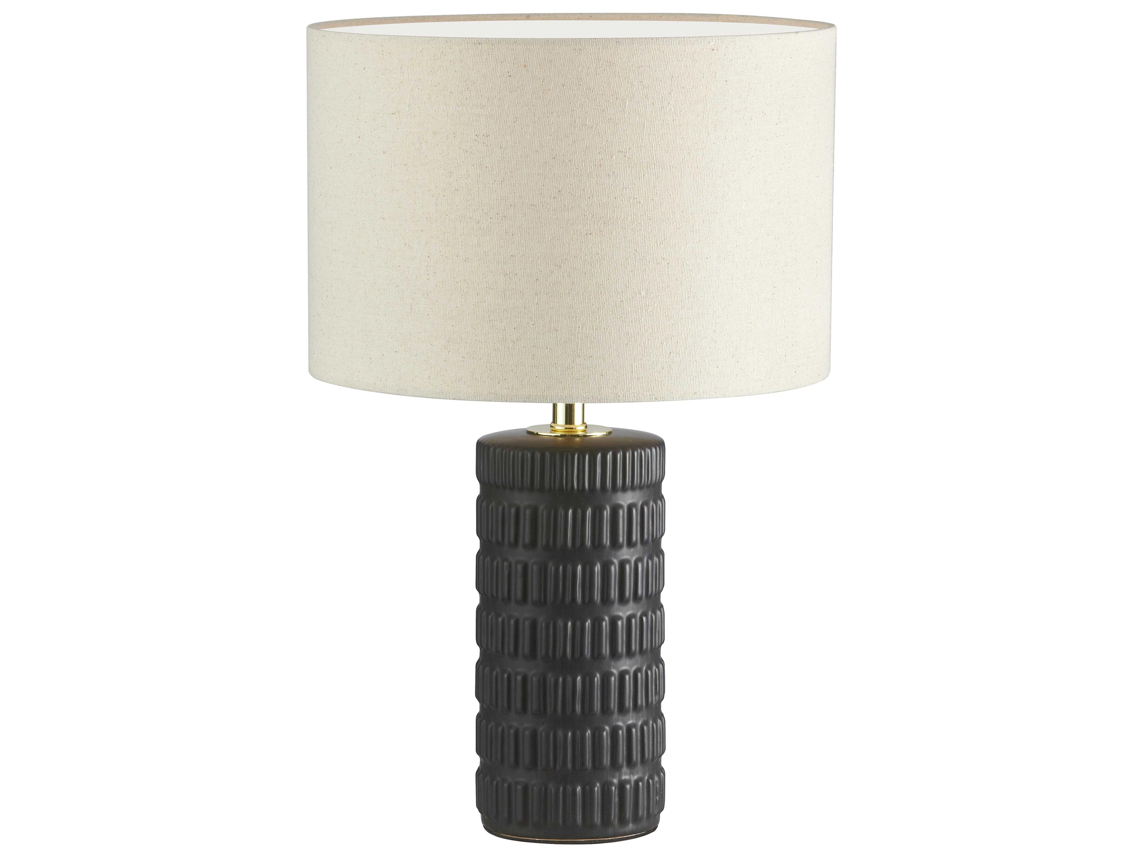 Felicity Beige Matte Black Table Lamp