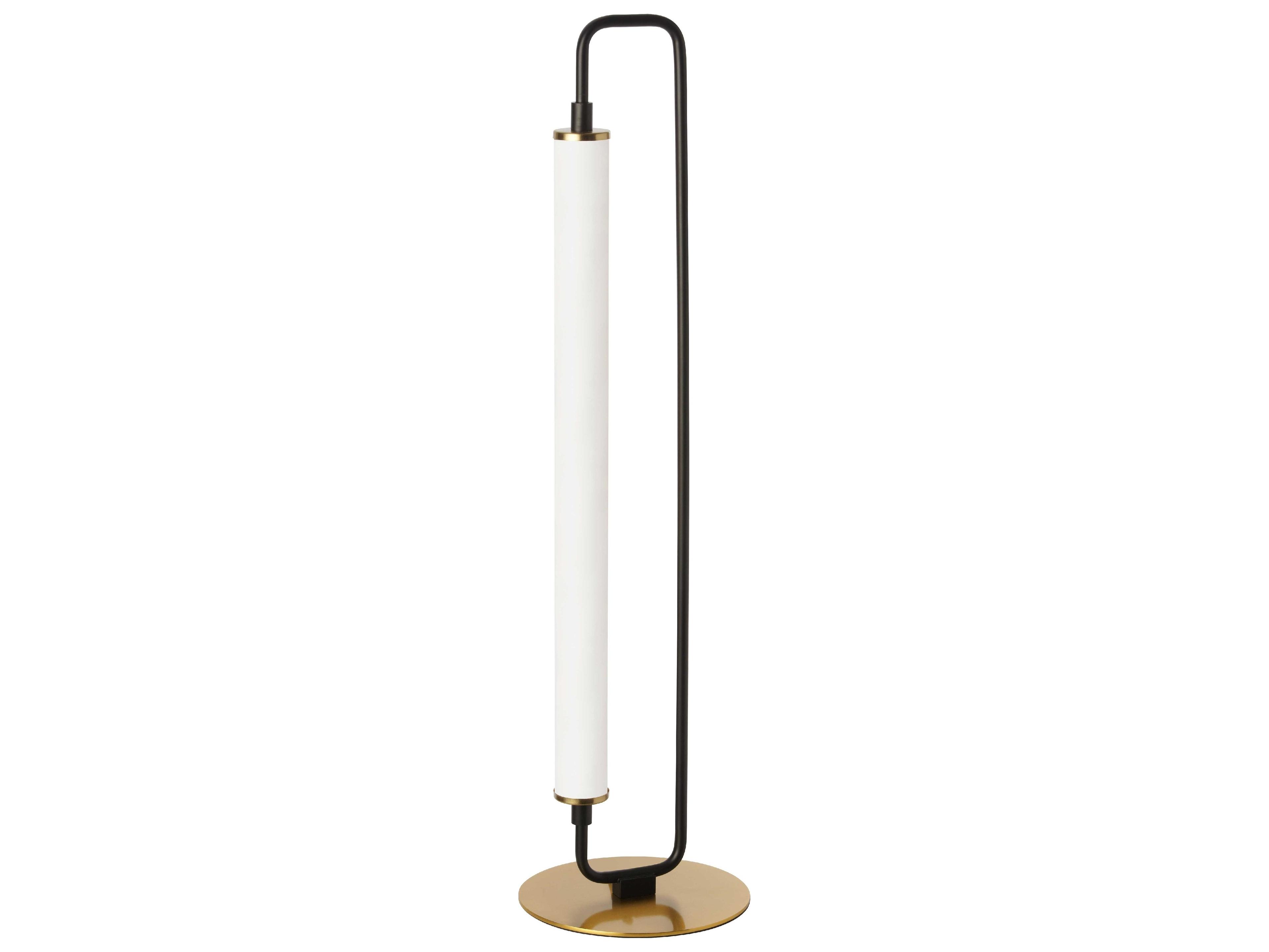 Freya Matte Black Aged Brass White Buffet Lamp