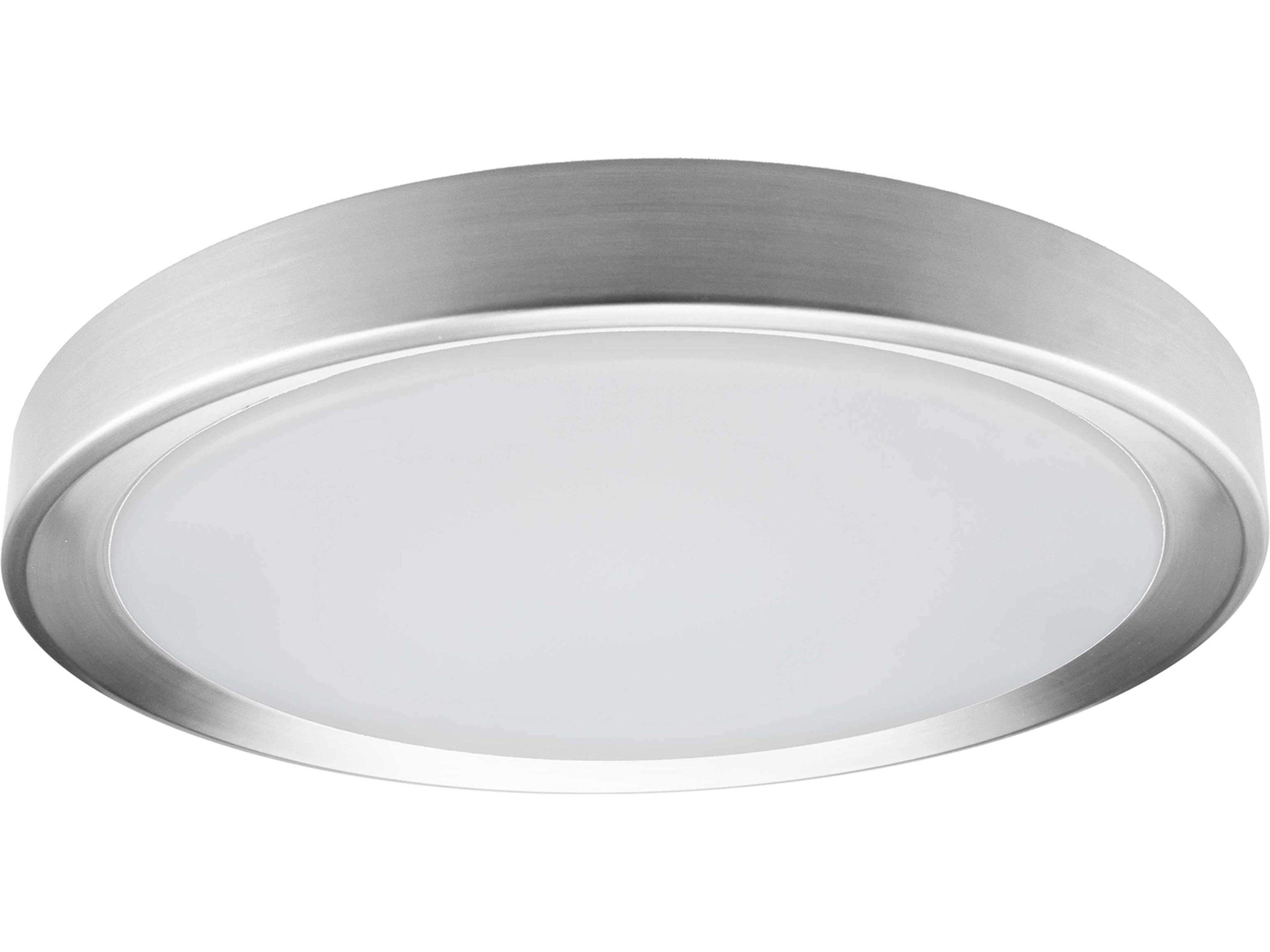 Flynn 1-Light Satin Chrome White Round Flush Mount