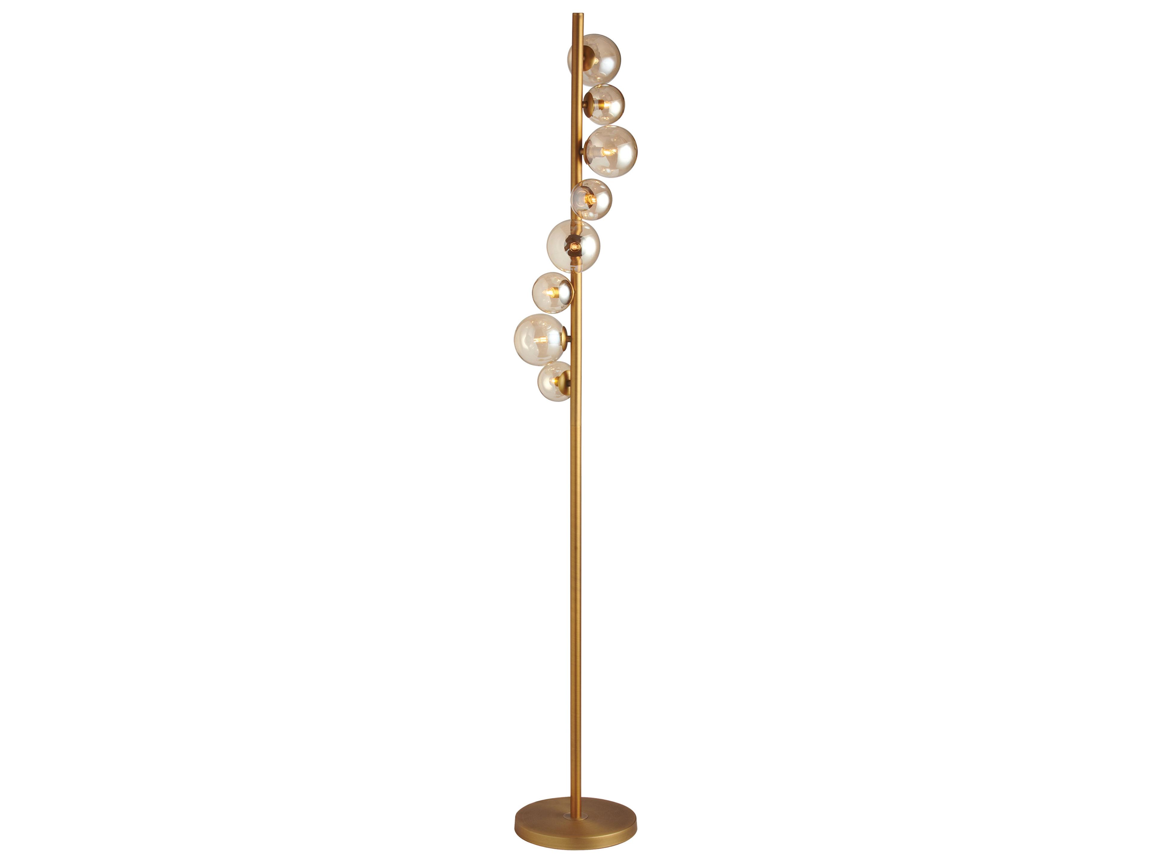Glasgow Vintage Bronze Champagne Floor Lamp