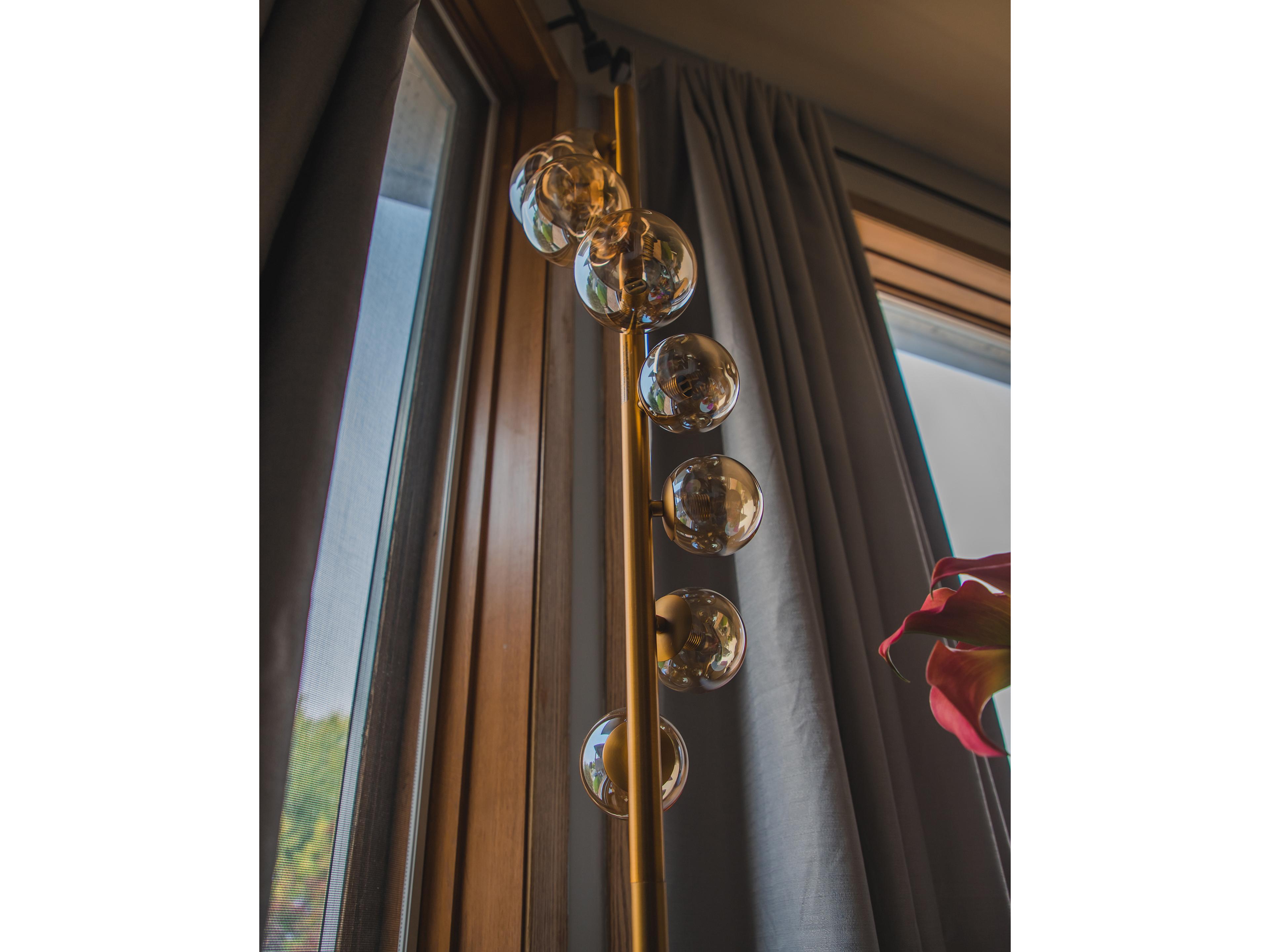 Dainolite Glasgow Vintage Bronze Champagne Floor Lamp