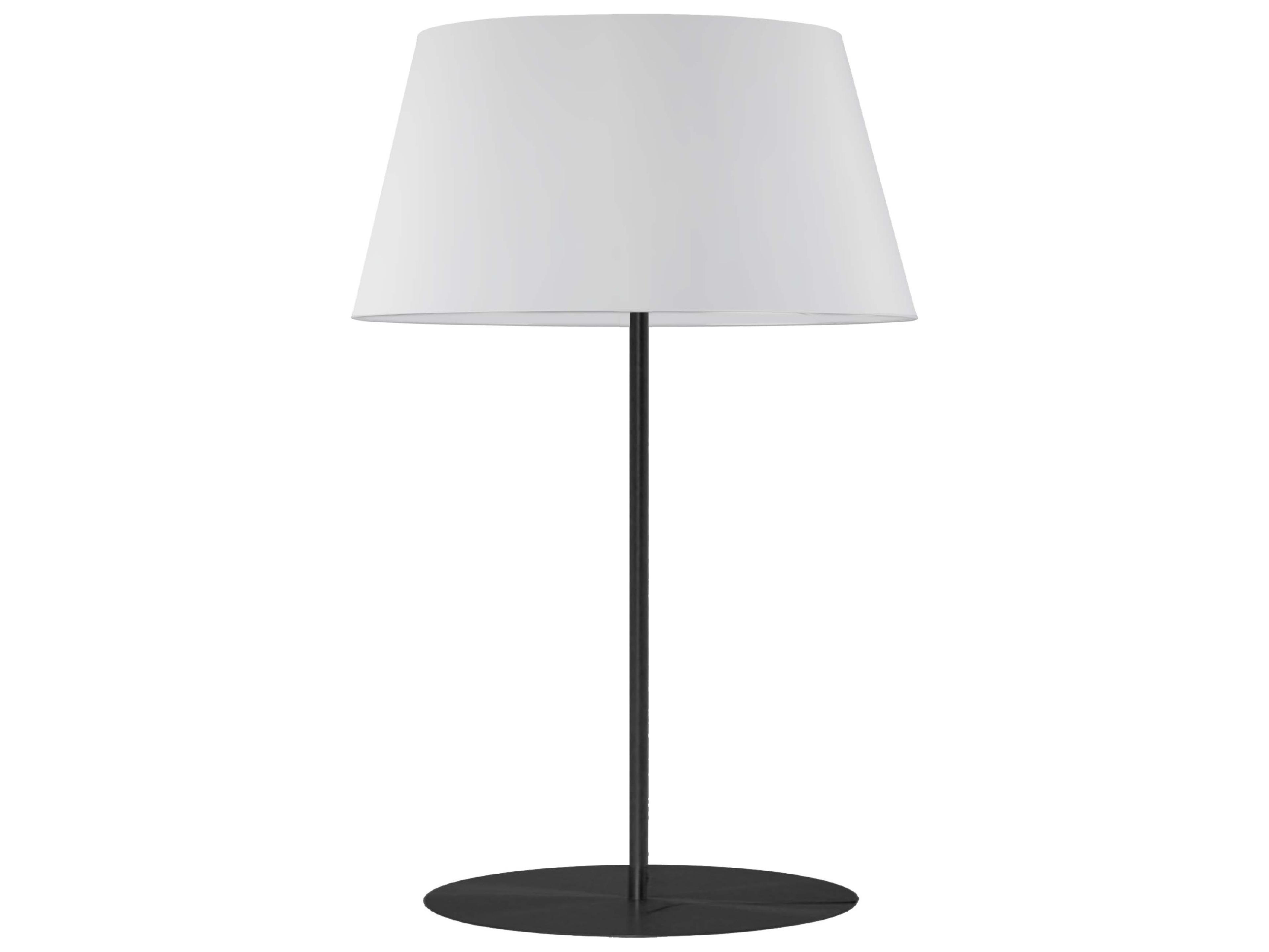 Gretchen Matte Black White Fabric Buffet Lamp