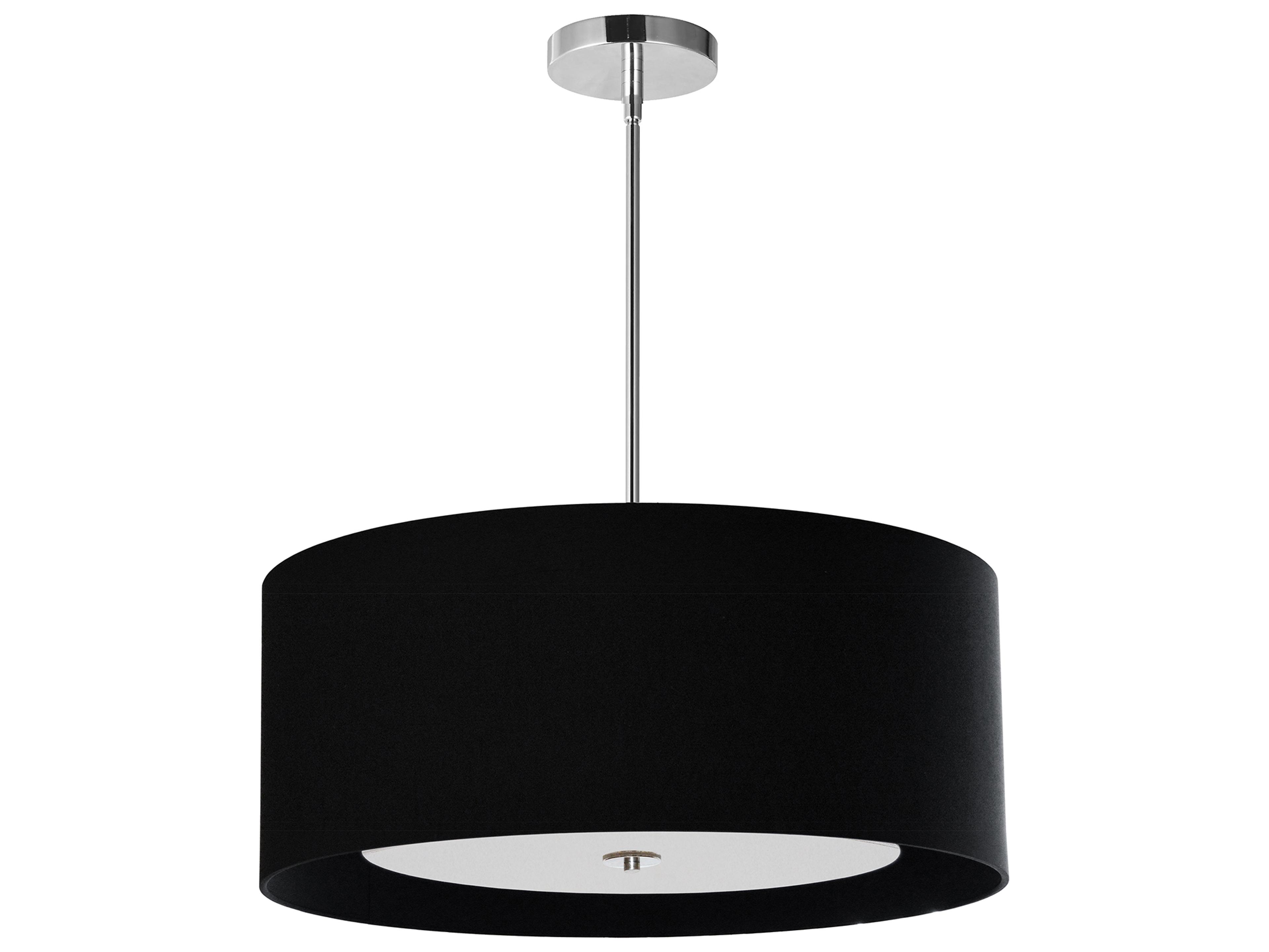 Helena 4-Light Polished Chrome Black Pendant