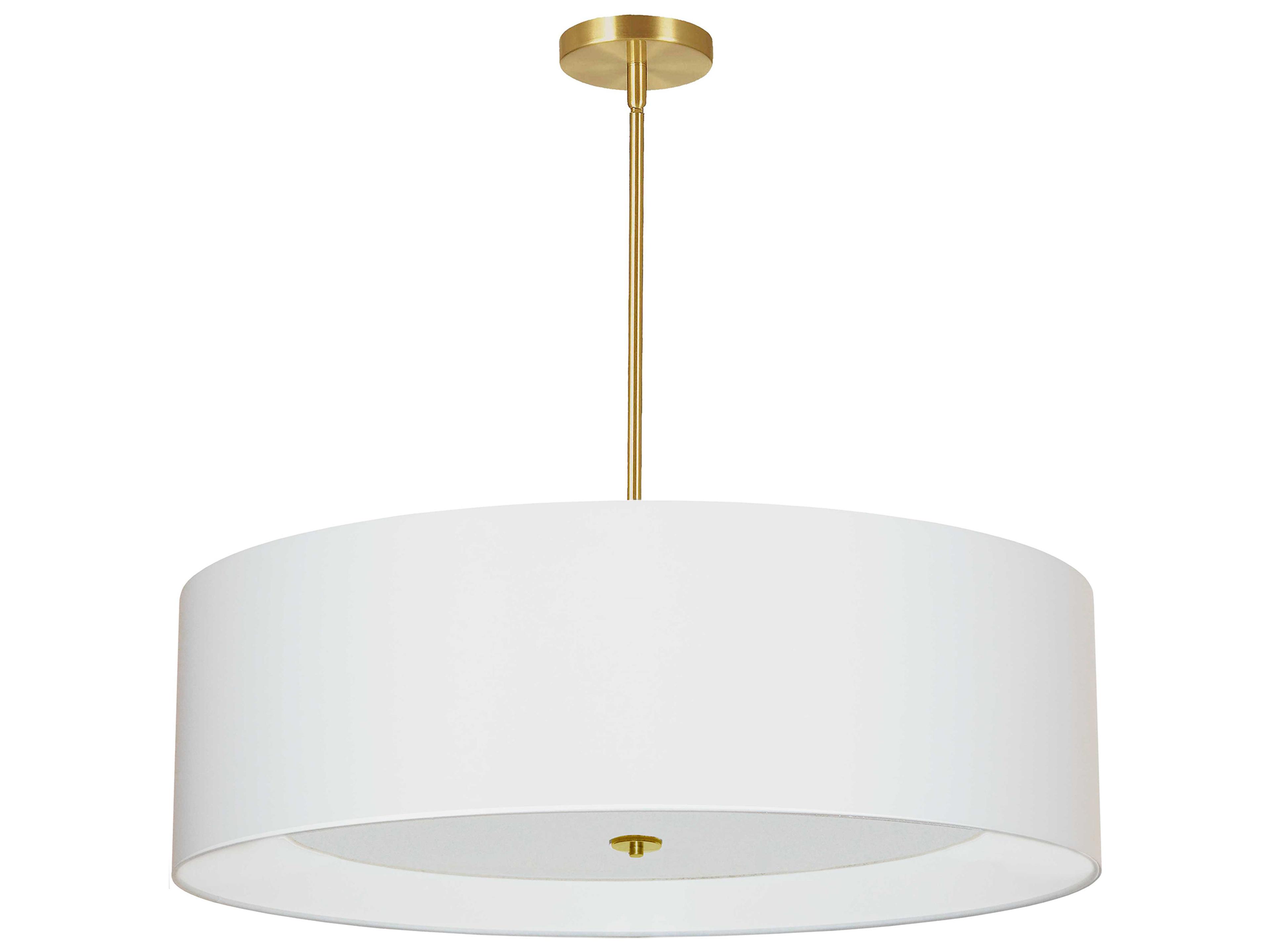 Helena 4-Light Aged Brass White Pendant