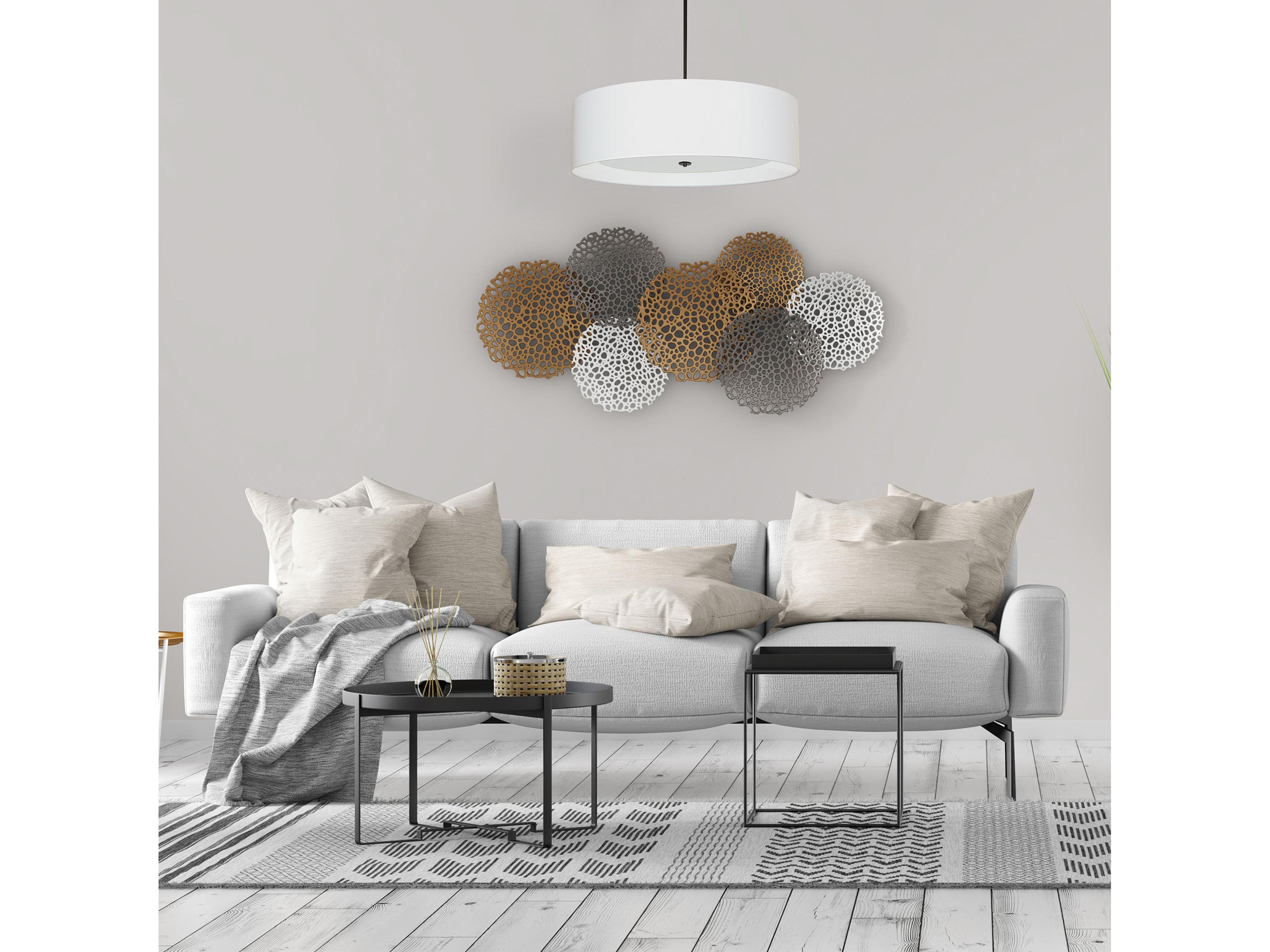 Dainolite Helena 4-Light Matte Black White Pendant