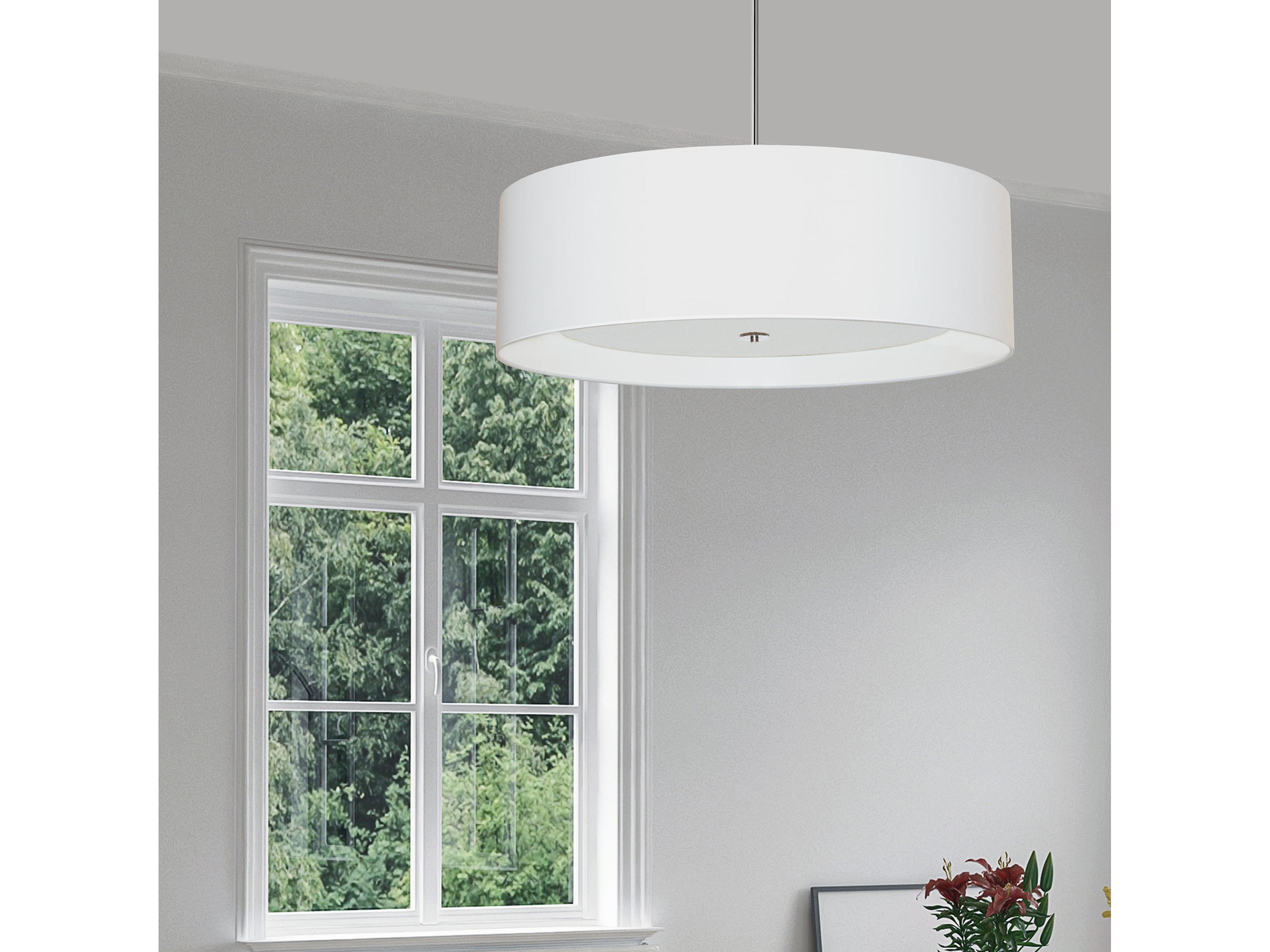 Dainolite Helena 4-Light Polished Chrome White Pendant