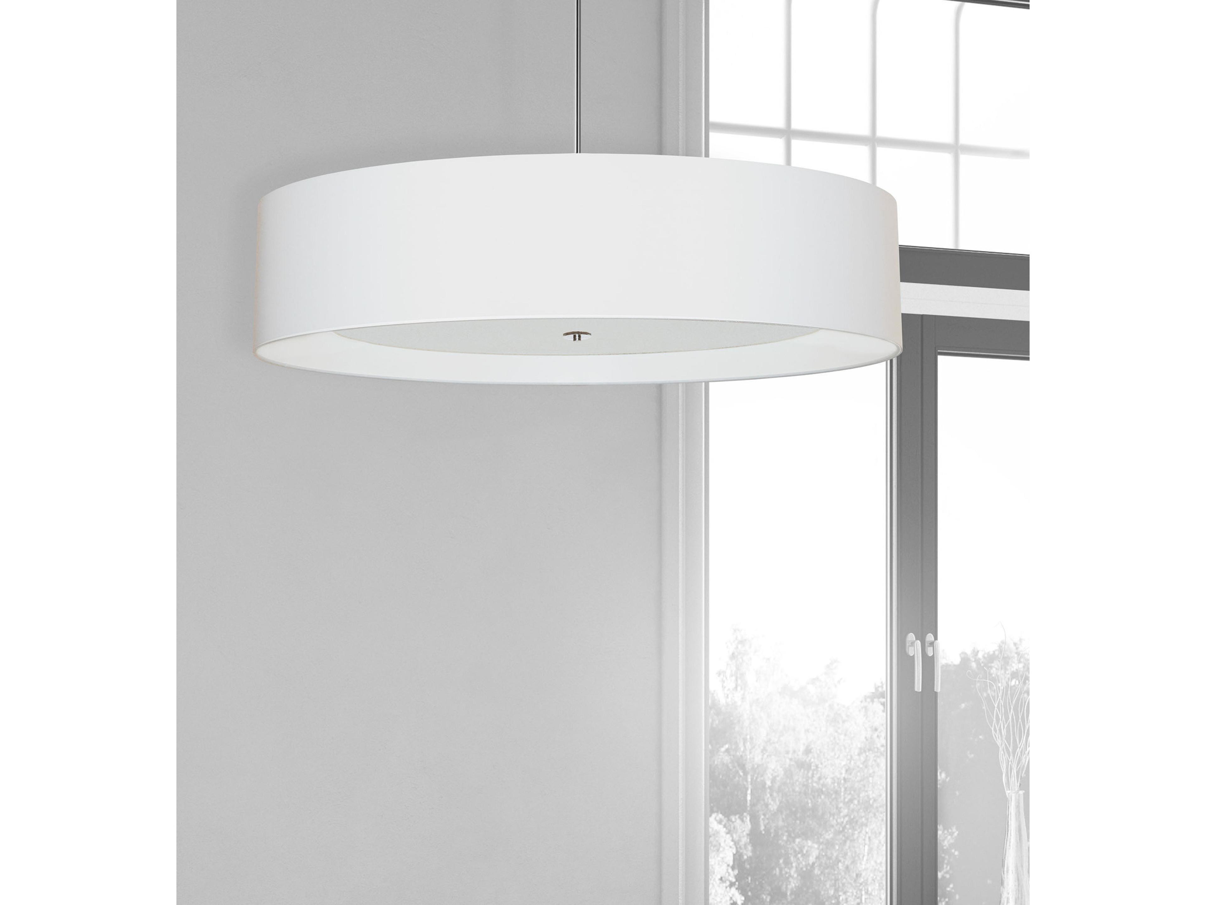 Dainolite Helena 6-Light Polished Chrome White Pendant