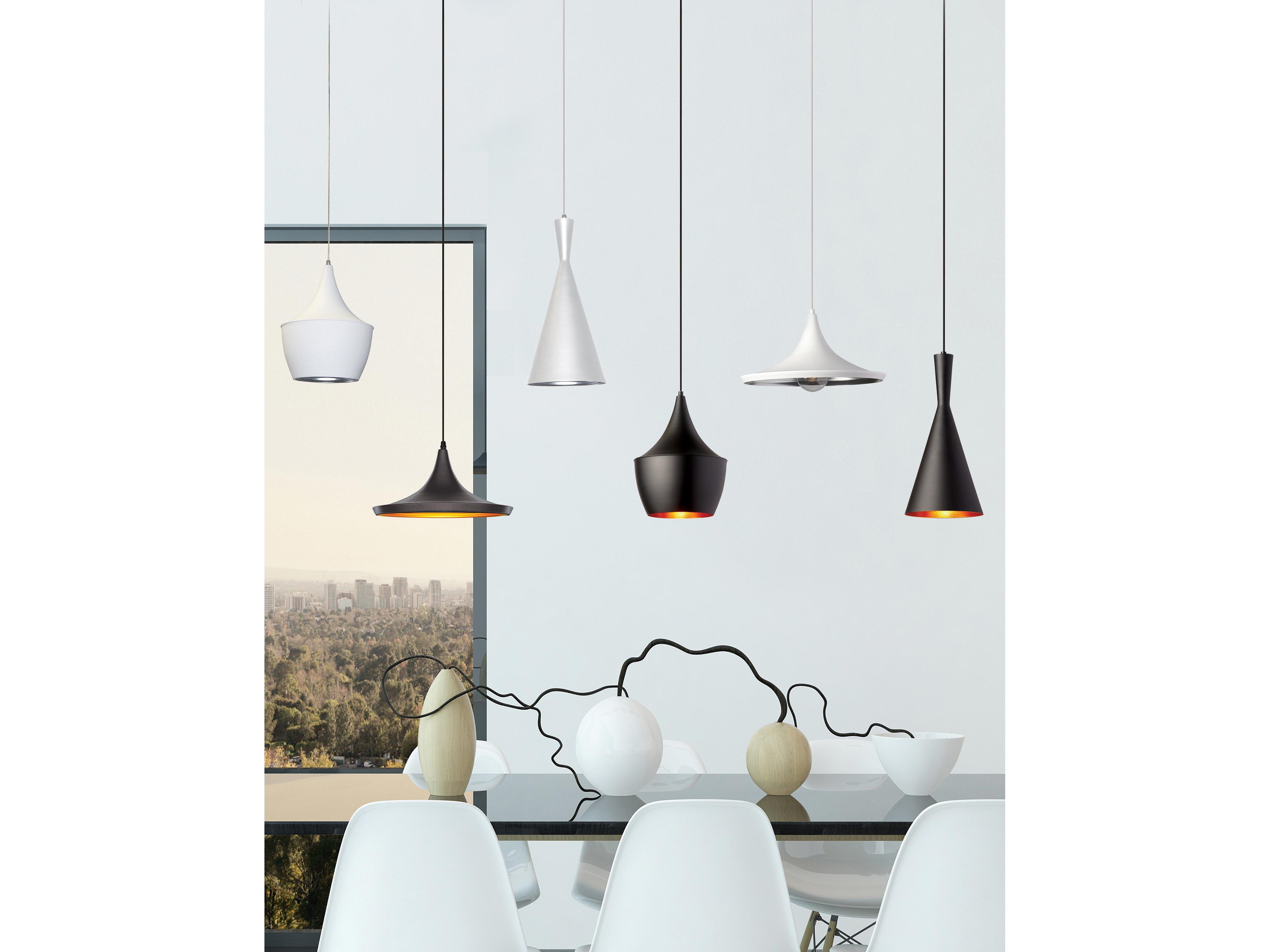 Dainolite Helsinki 1-Light Matte Black Gold Mini Pendant