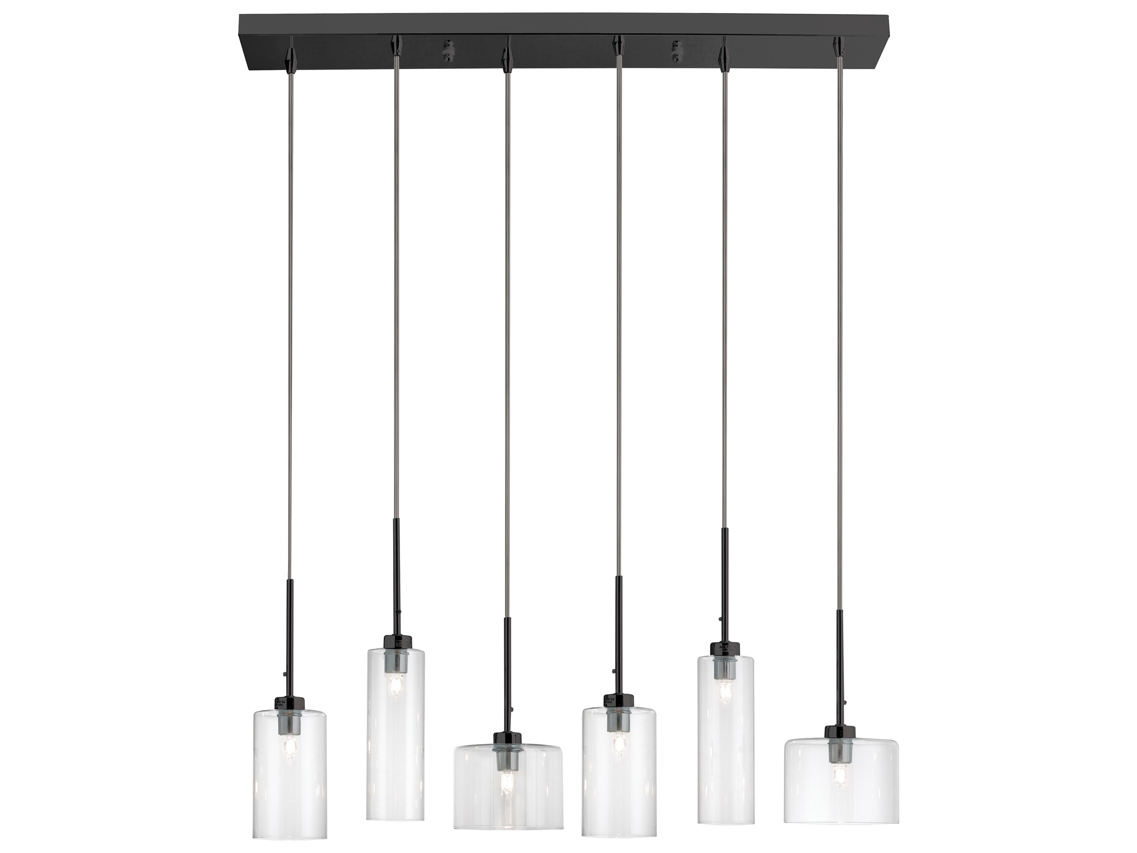 Industrial Chic 6-Light Matte Black Island Pendant