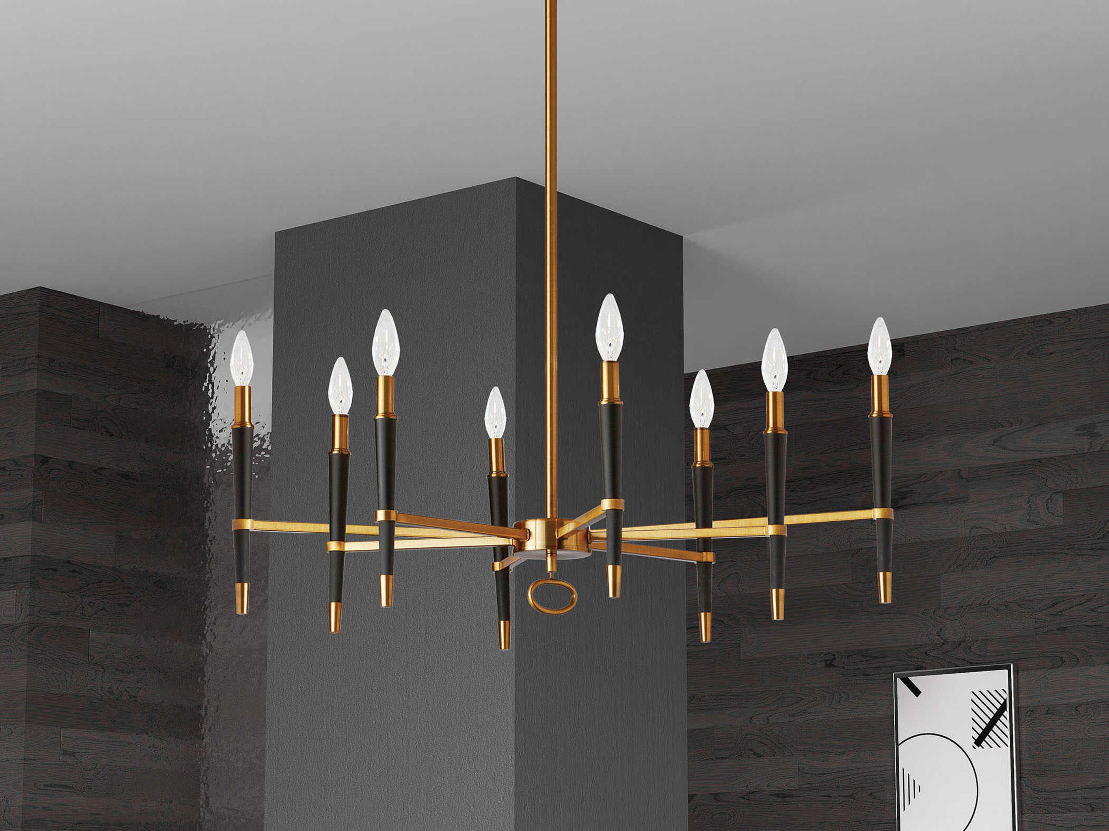 Dainolite Langford 8-Light Vintage Bronze Black Island Pendant