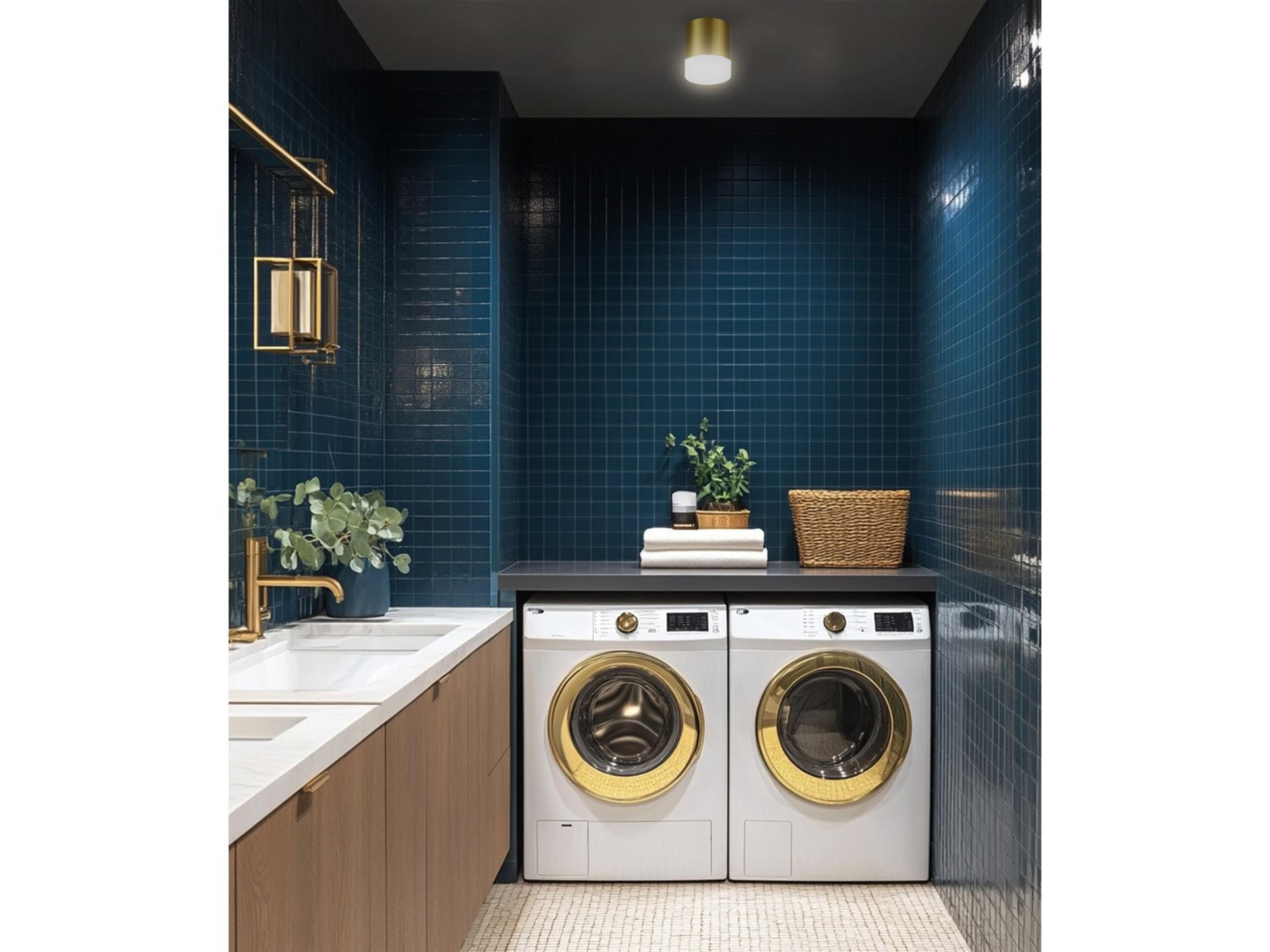 Dainolite Lucia 1-Light Aged Brass Cylinder Flush Mount