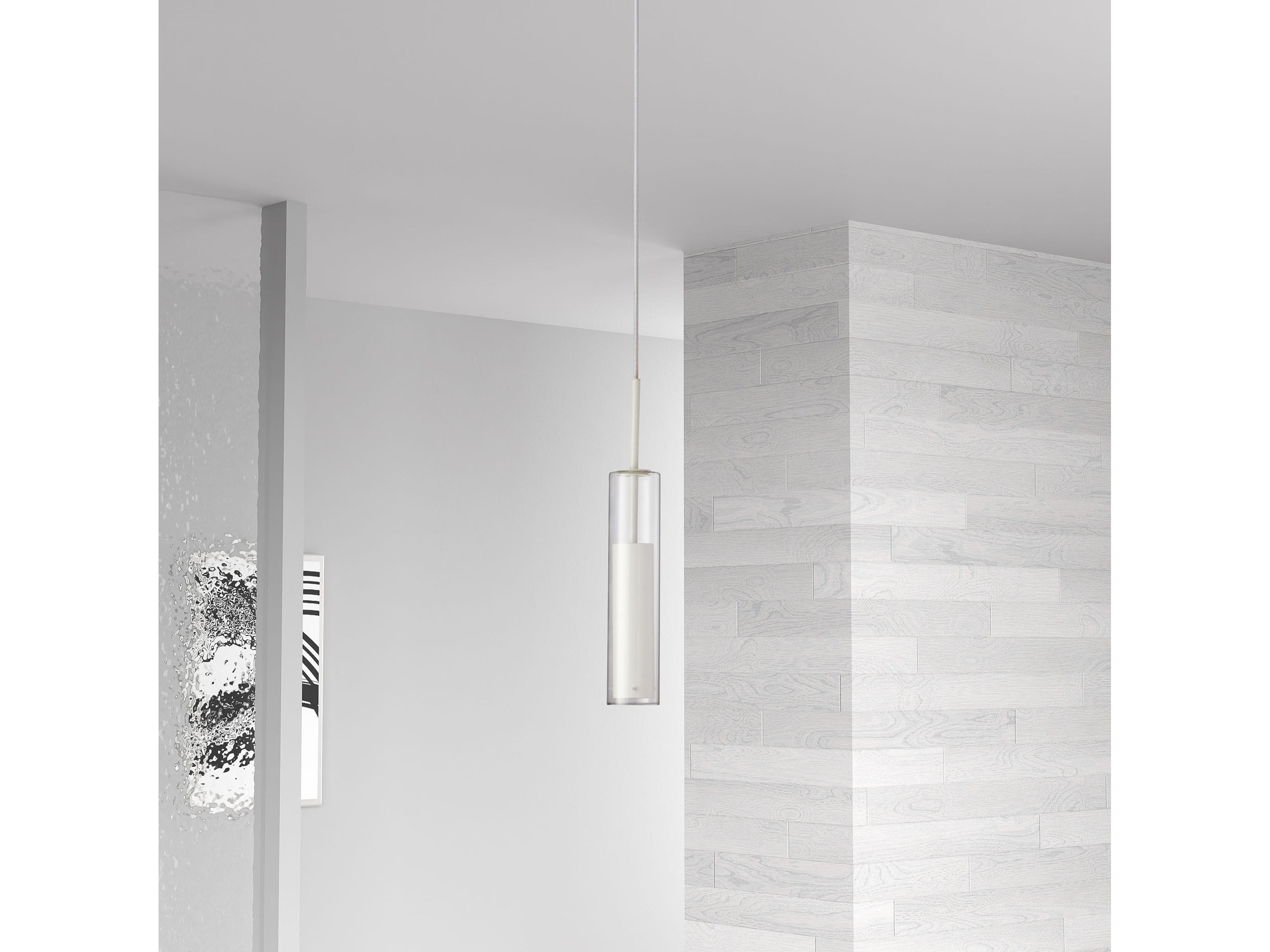 Dainolite Luna 1-Light White Cylinder Mini Pendant