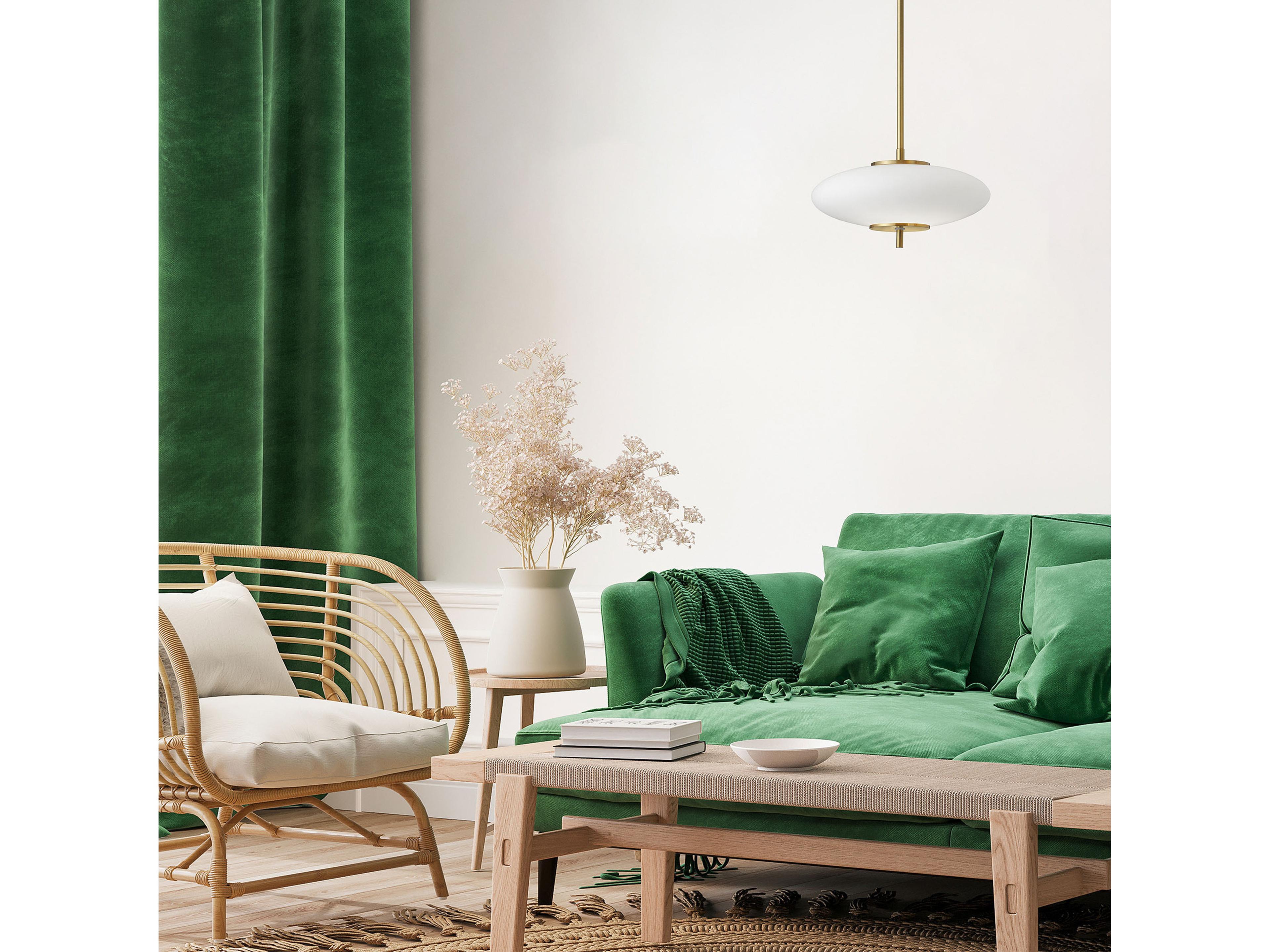 Dainolite Maddie 1-Light Aged Brass Mini Pendant