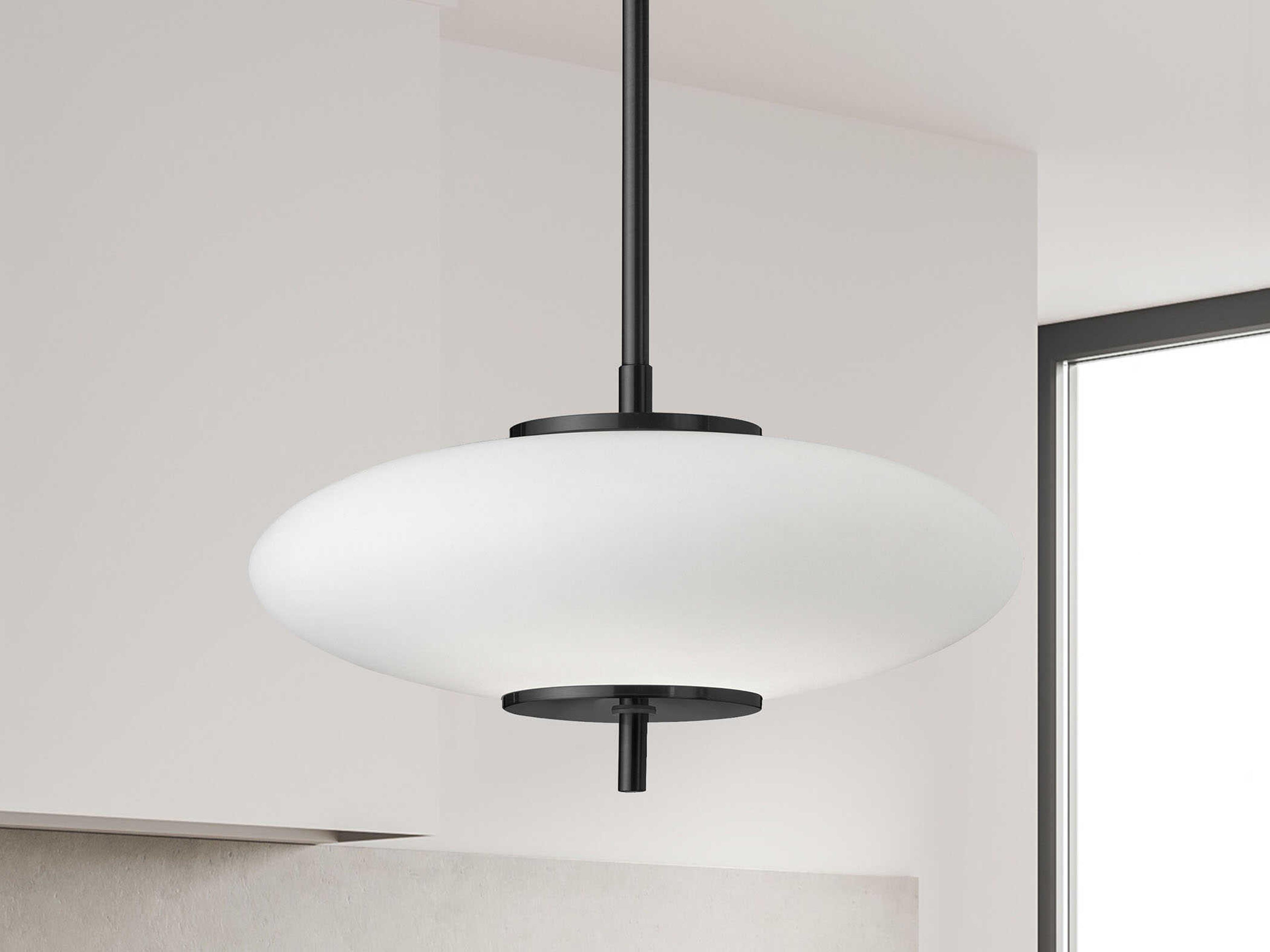 Dainolite Maddie 1-Light Matte Black Mini Pendant