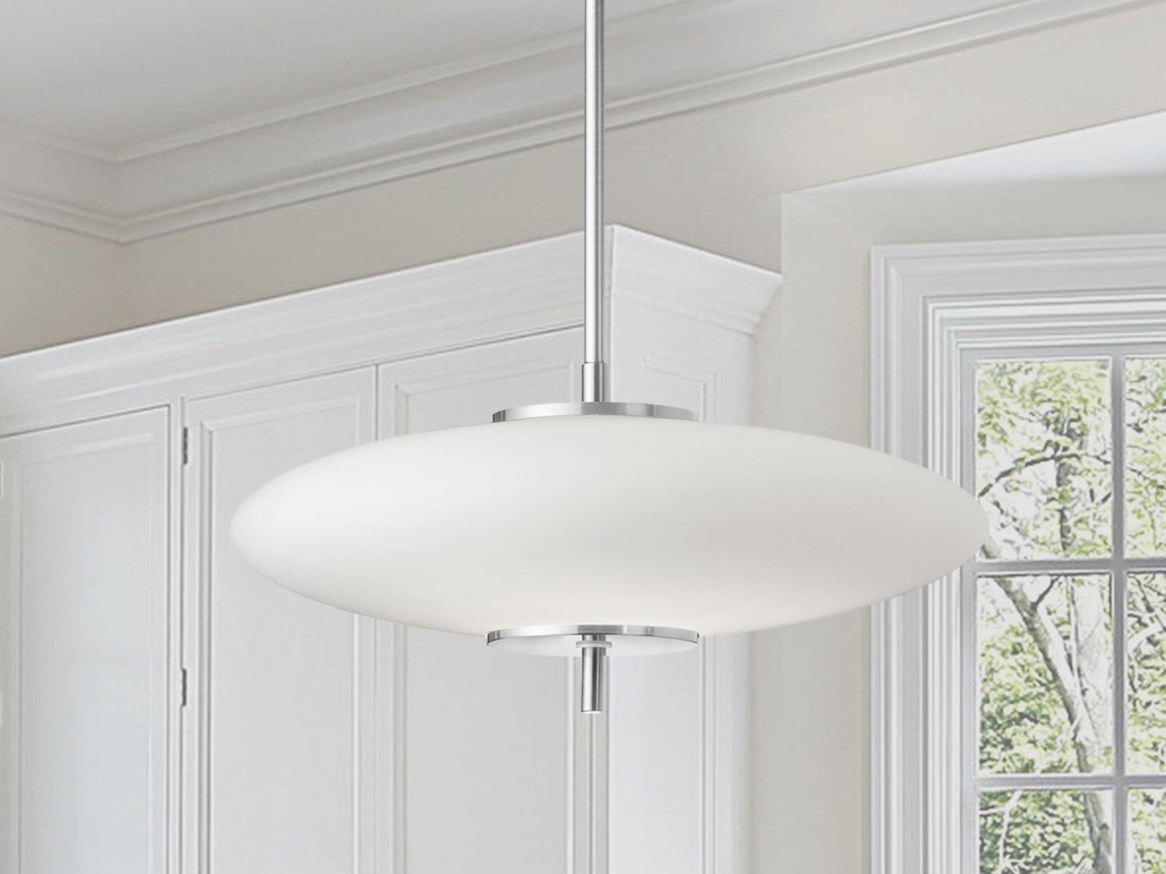Dainolite Maddie 1-Light Polished Chrome Pendant