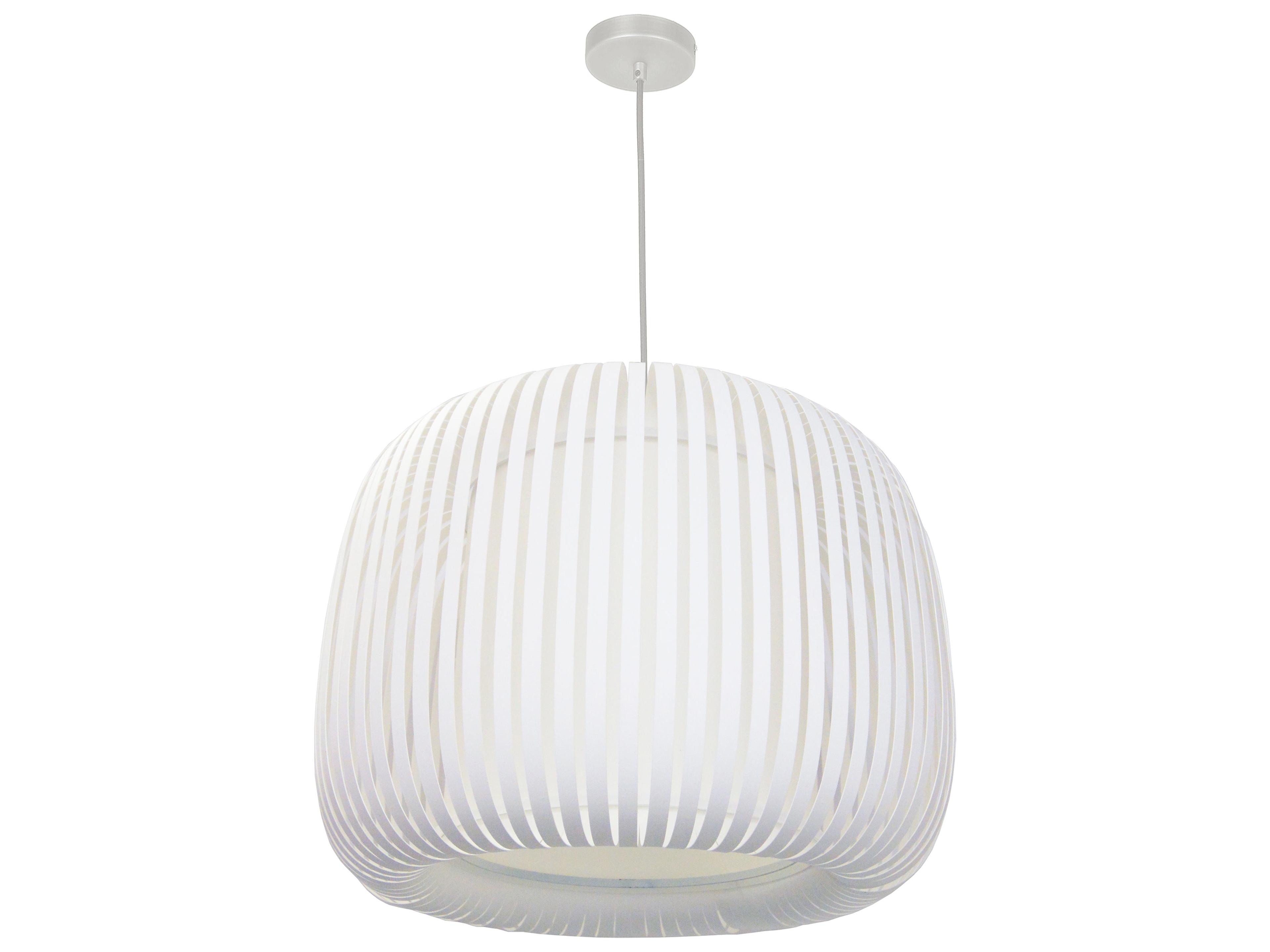 Mia 1-Light White Pendant