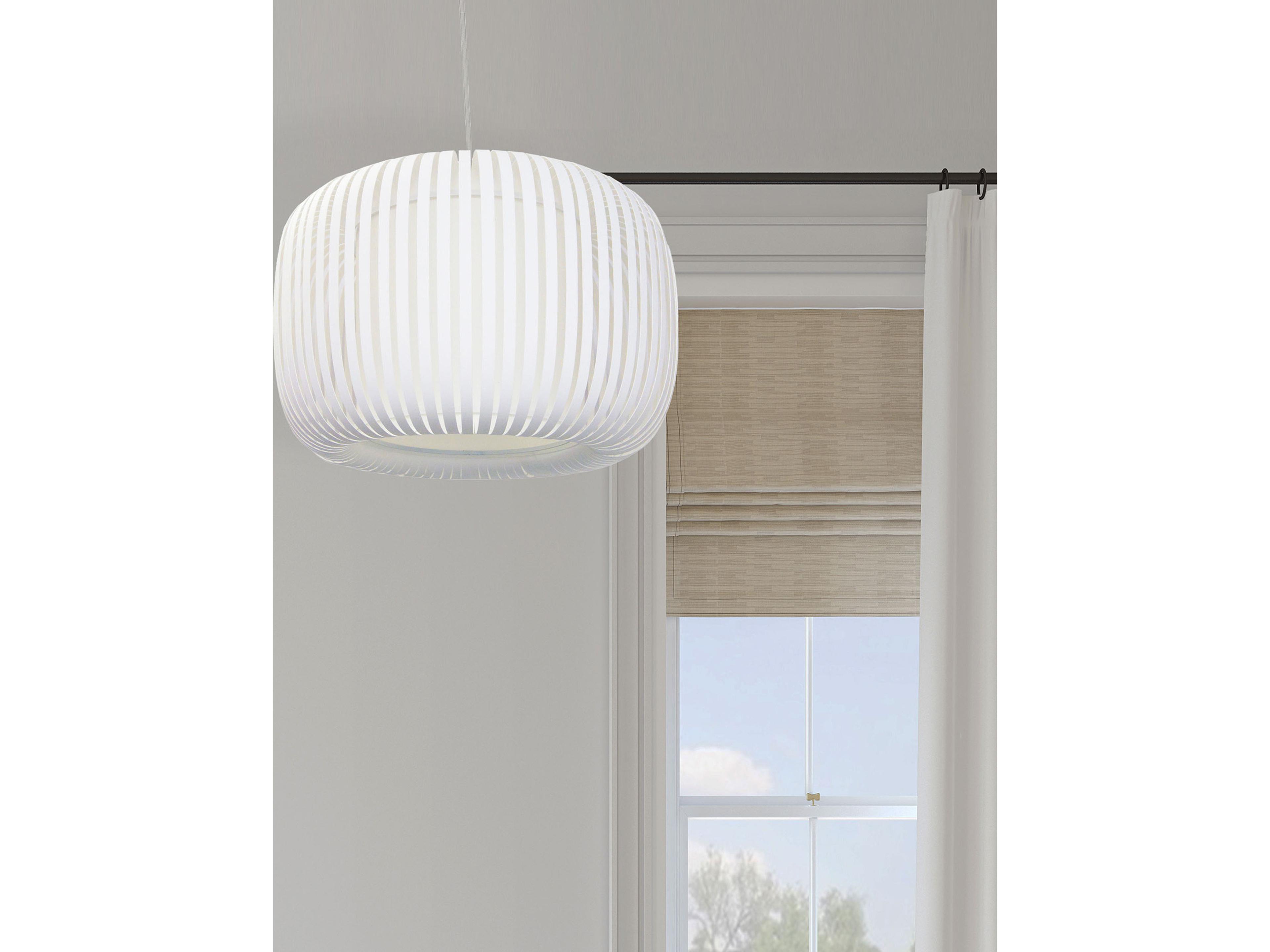 Dainolite Mia 1-Light White Pendant